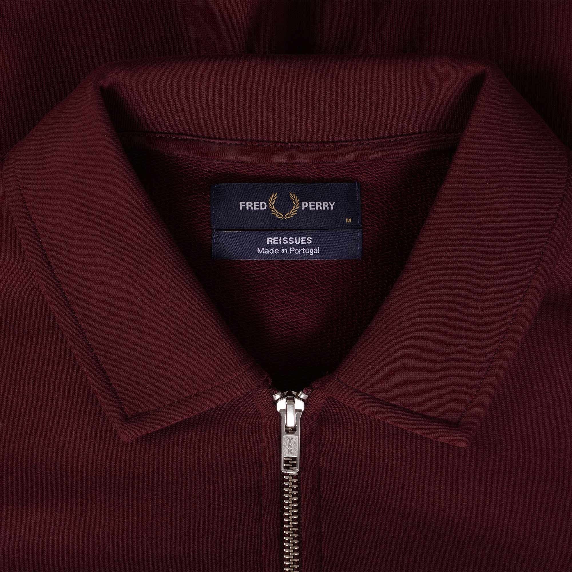 Fred Perry Reissues Half-Zip Sweatshirt - Oxblood