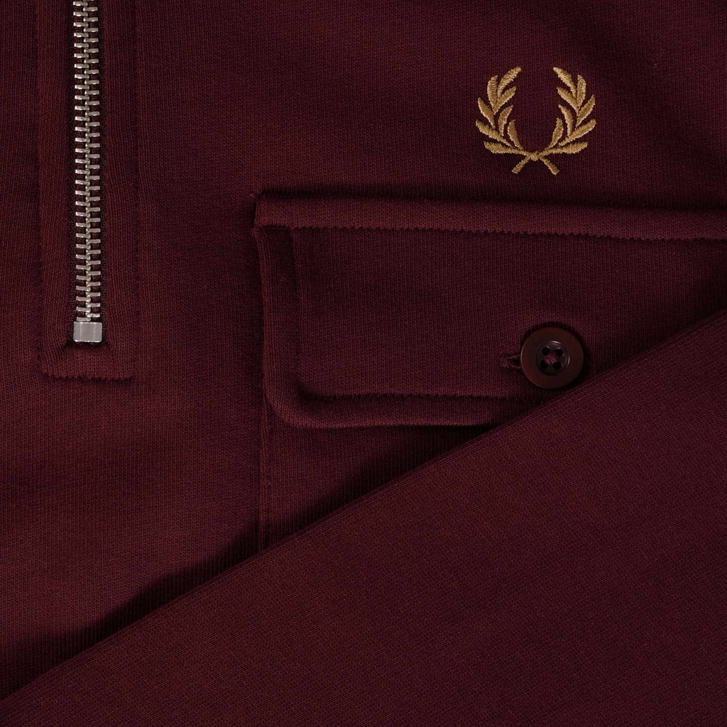 Fred Perry Reissues Half-Zip Sweatshirt - Oxblood