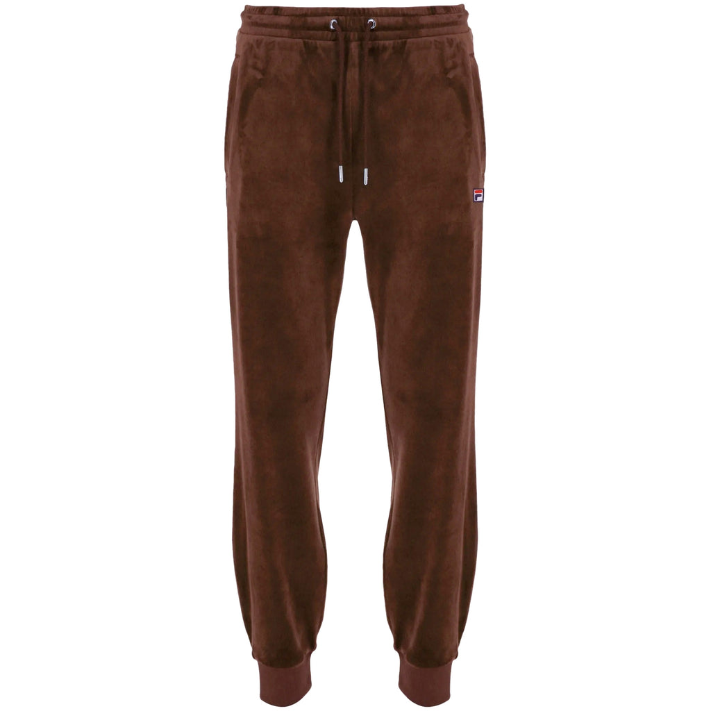 Fila Vintage Lir Velour Track Pant -  Brown Stone