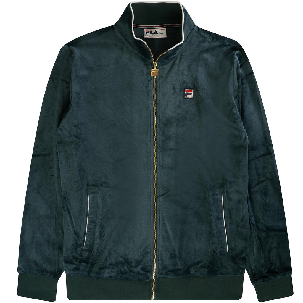 Fila Vintage Irving Velour Track Top - Dark Teal