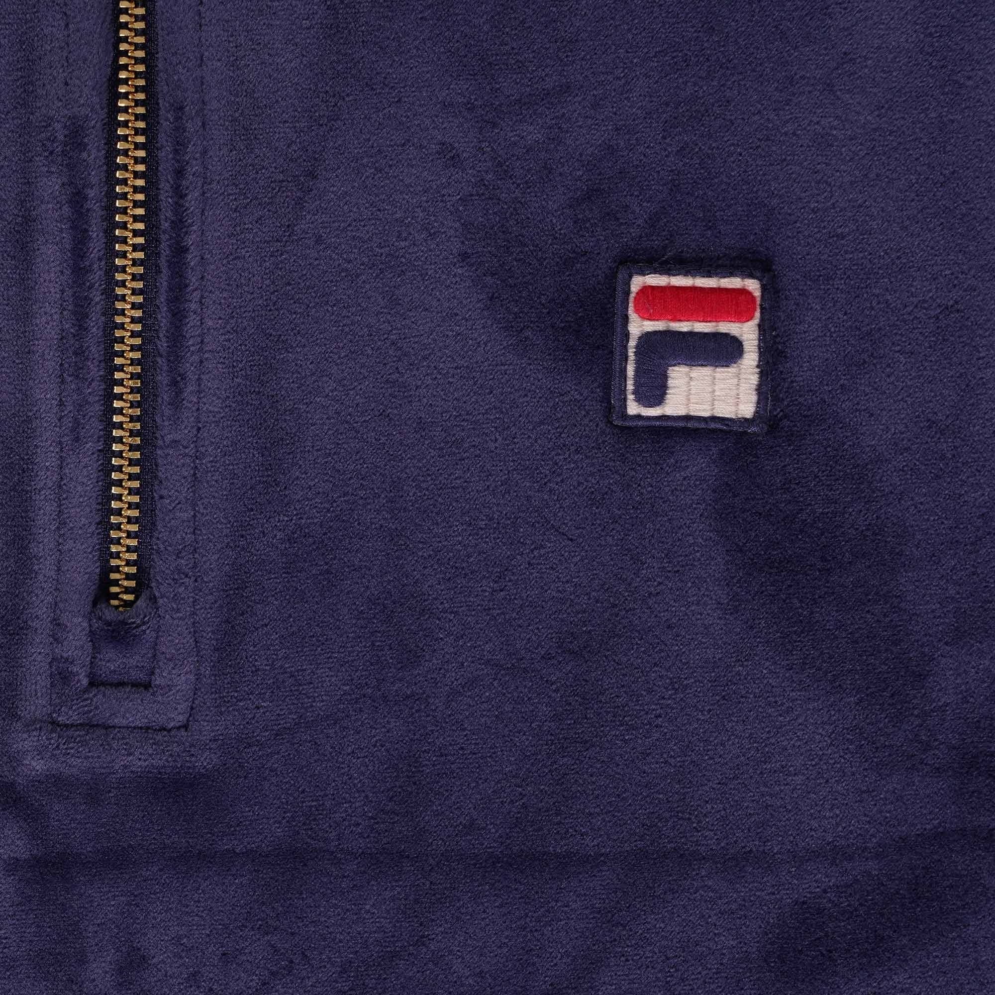 Fila Vintage Devon Velour Polo - Navy