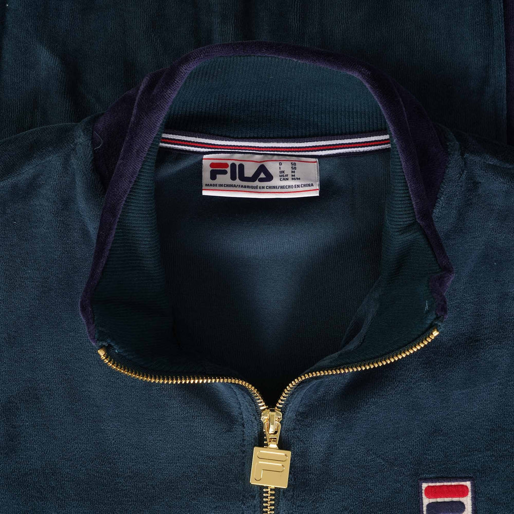 Fila Vintage Floyd Velour Jacket - Dark Teal