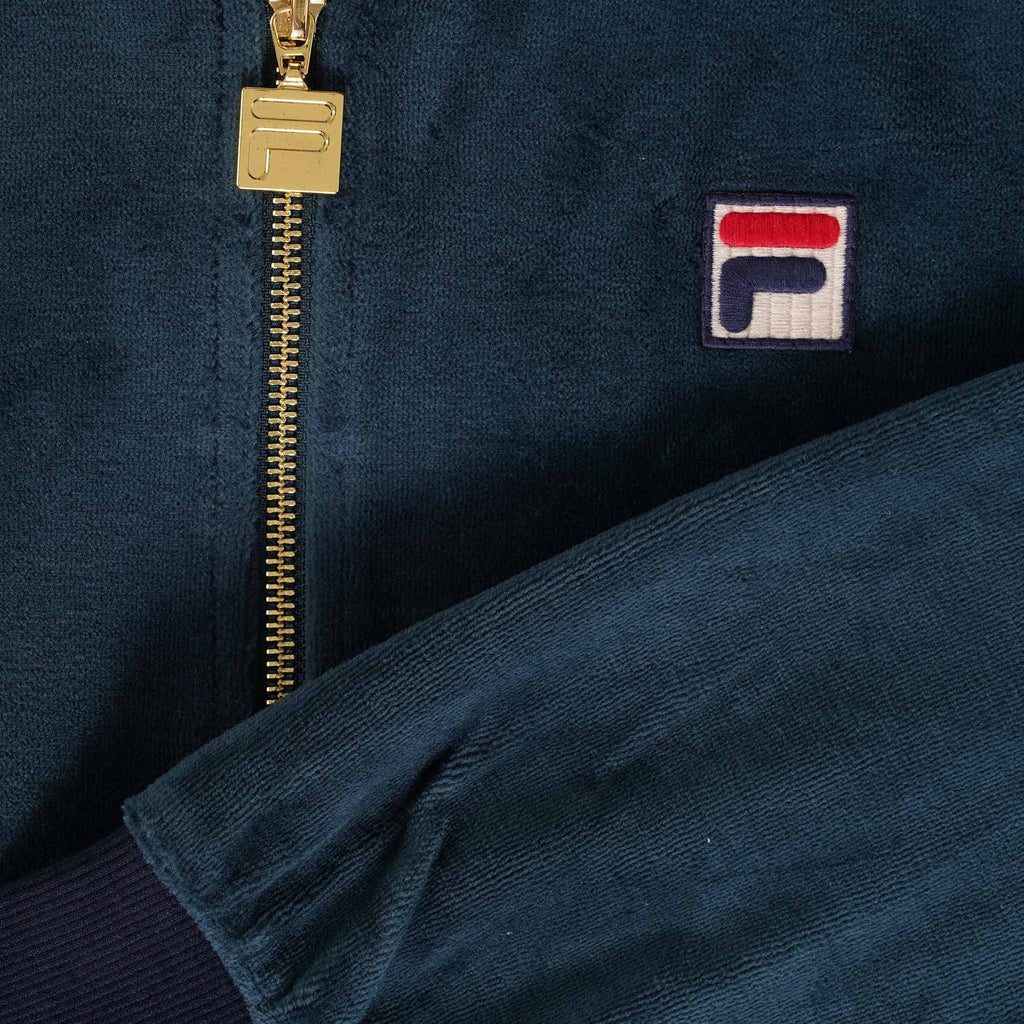 Fila Vintage Floyd Velour Jacket - Dark Teal
