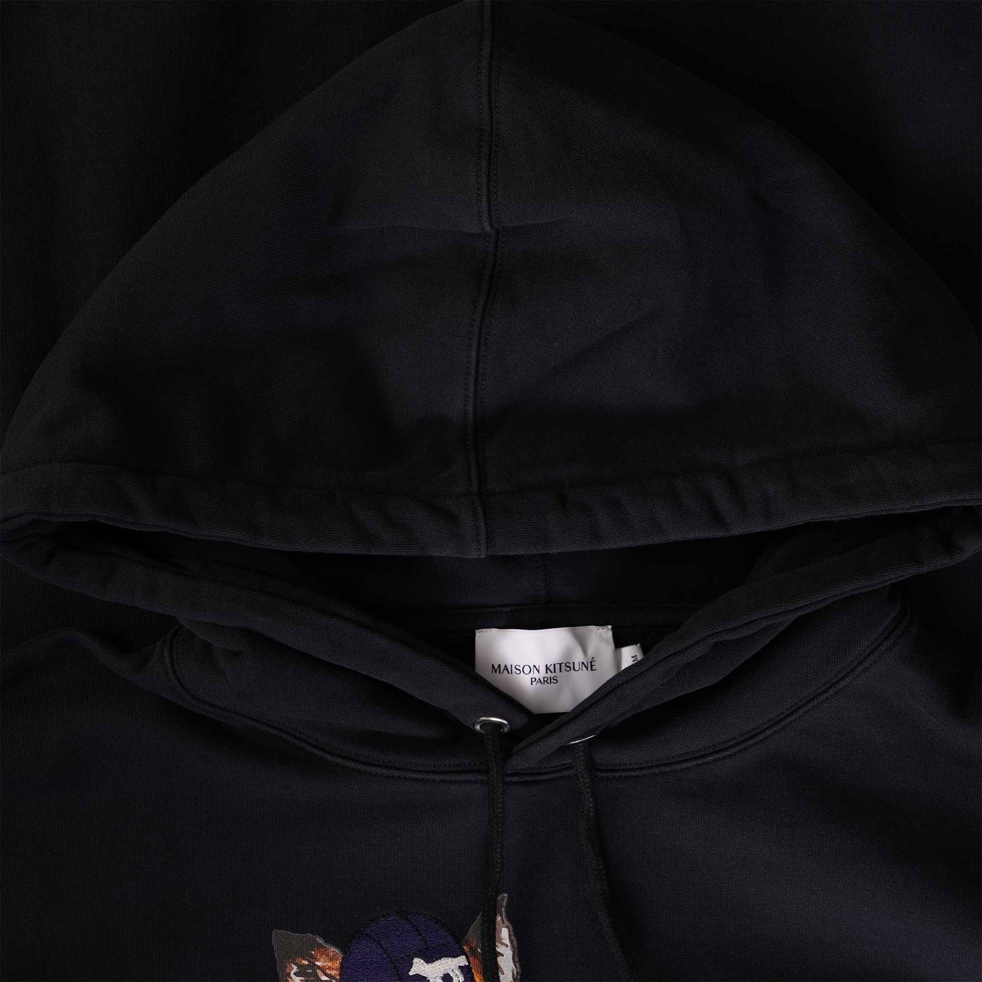 Maison Kitsune Dressed Fox Print Relaxed Hoodie - Black