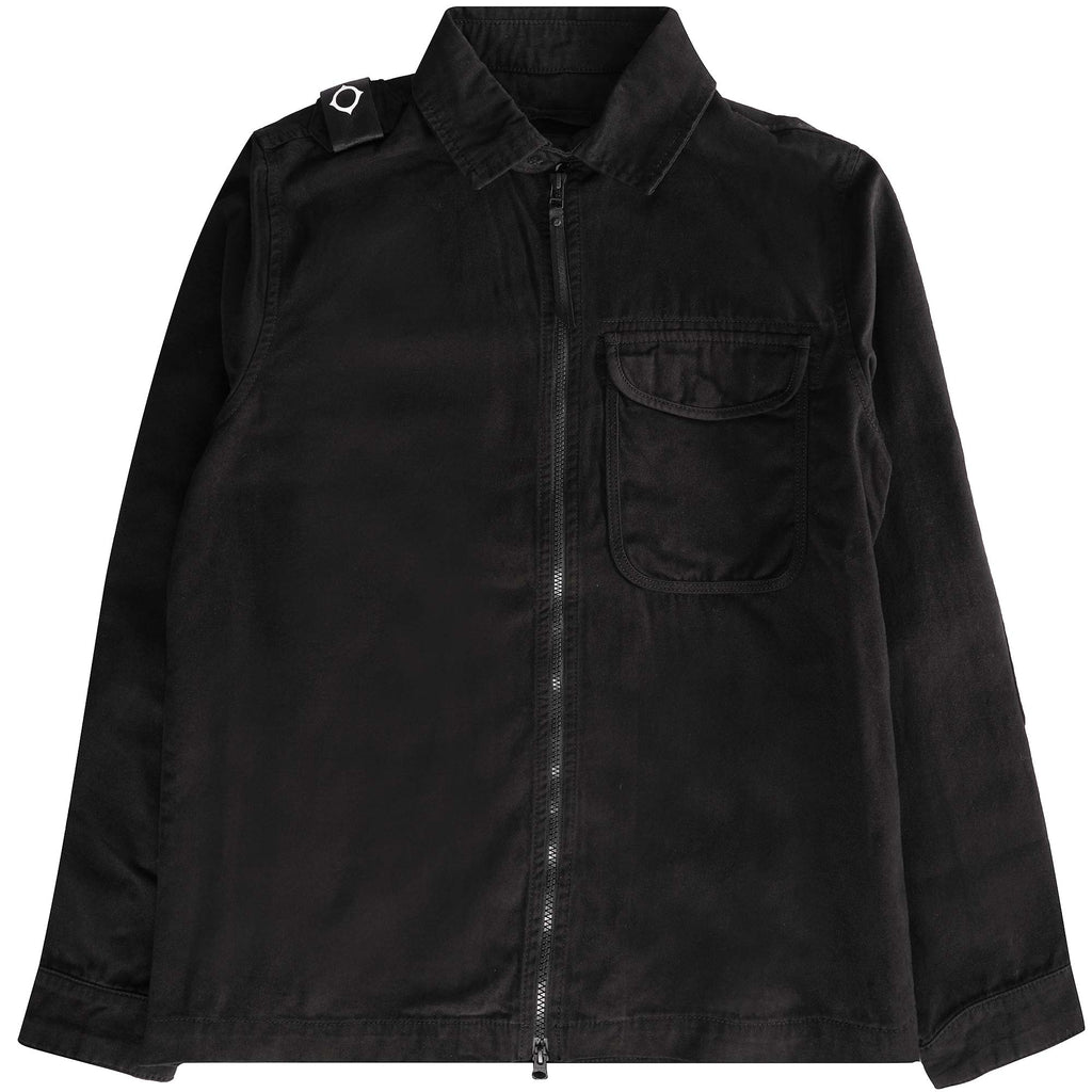 Ma Strum Zip Front Overshirt - Jet Black