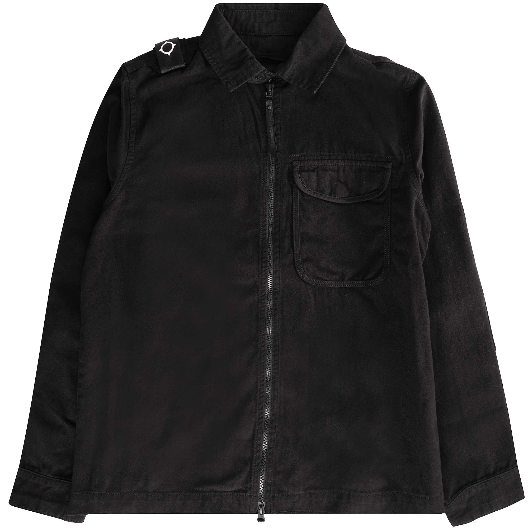 Ma Strum Zip Front Overshirt - Jet Black