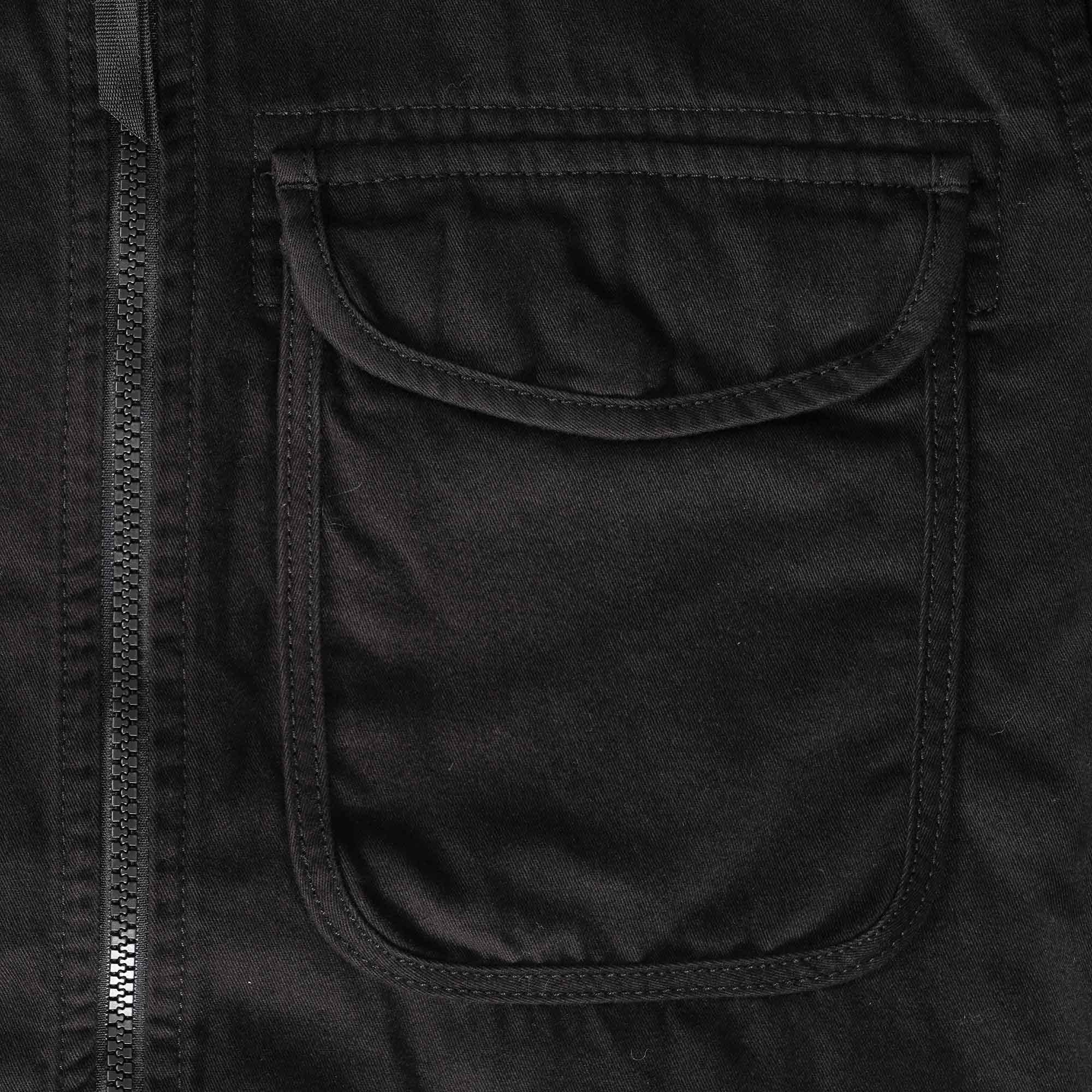 Ma Strum Zip Front Overshirt - Jet Black