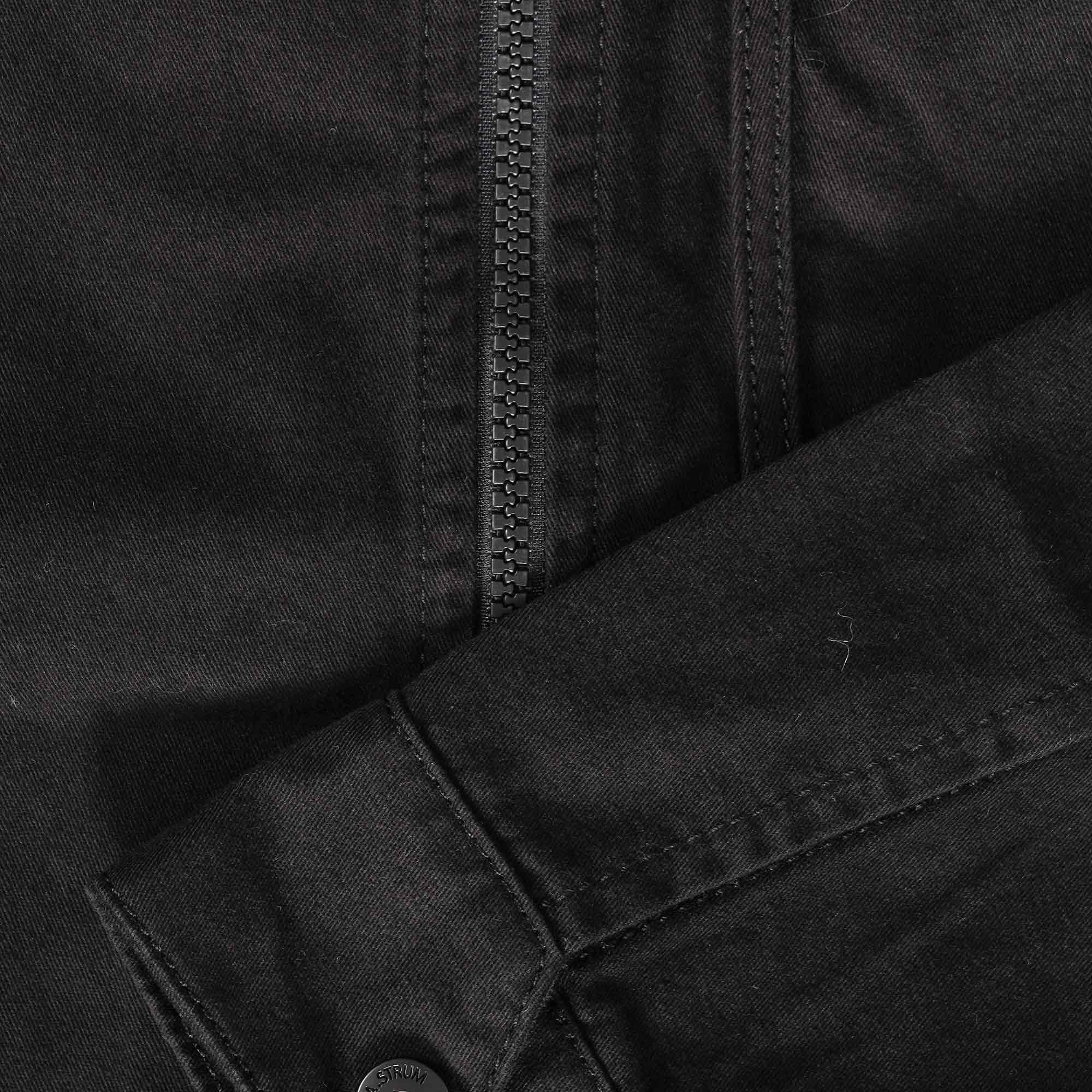 Ma Strum Zip Front Overshirt - Jet Black