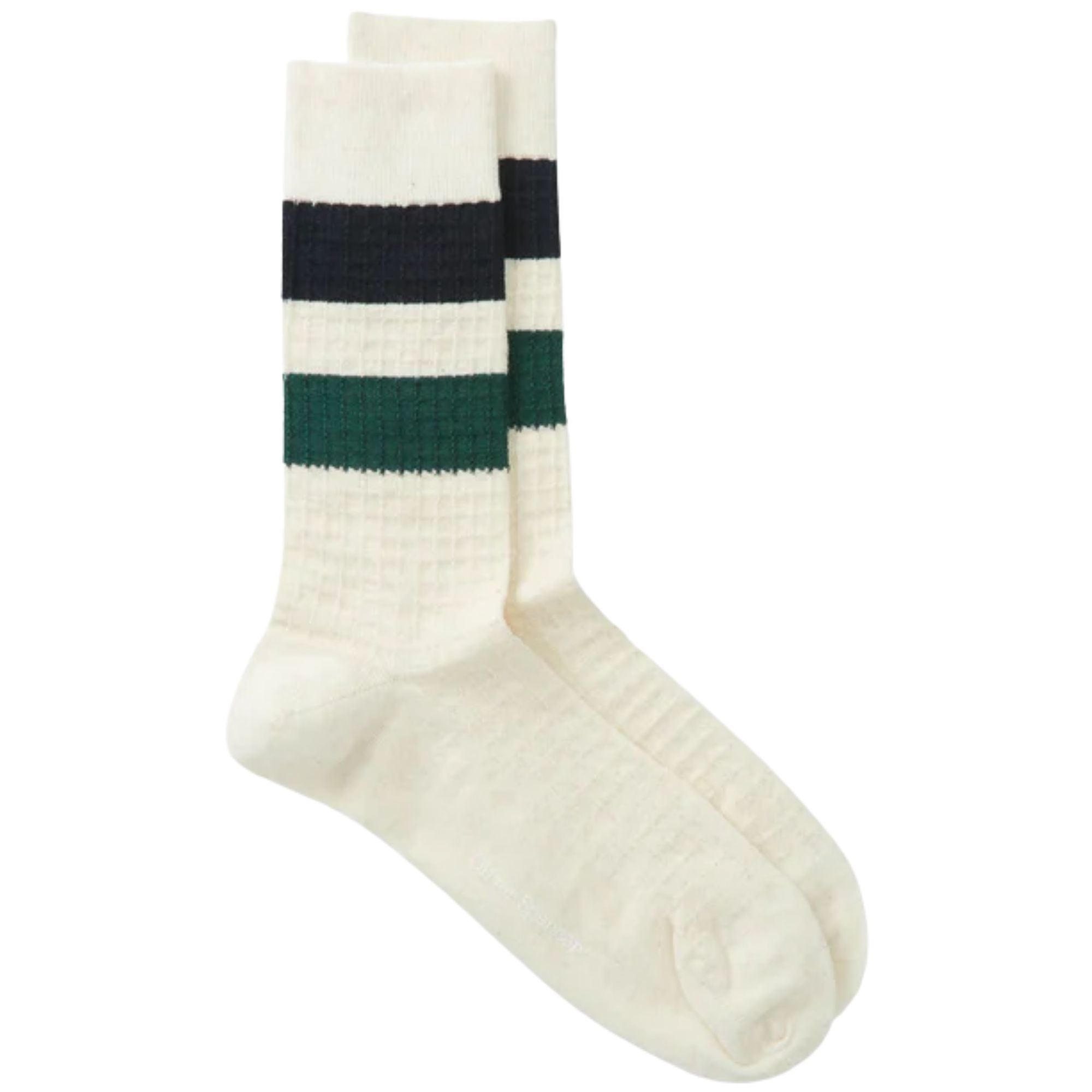 Oliver Spencer Miller Sock - Cream/Green