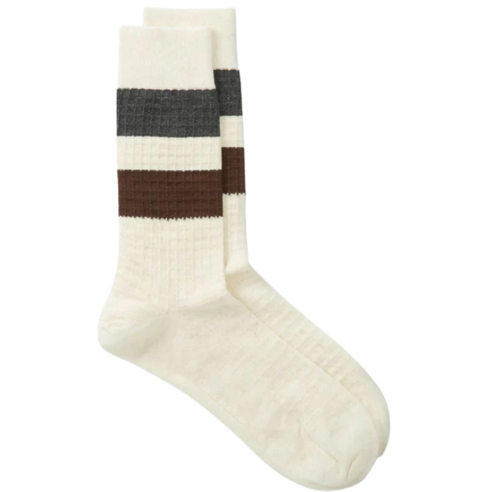 Oliver Spencer Miller Sock - Cream/Brown