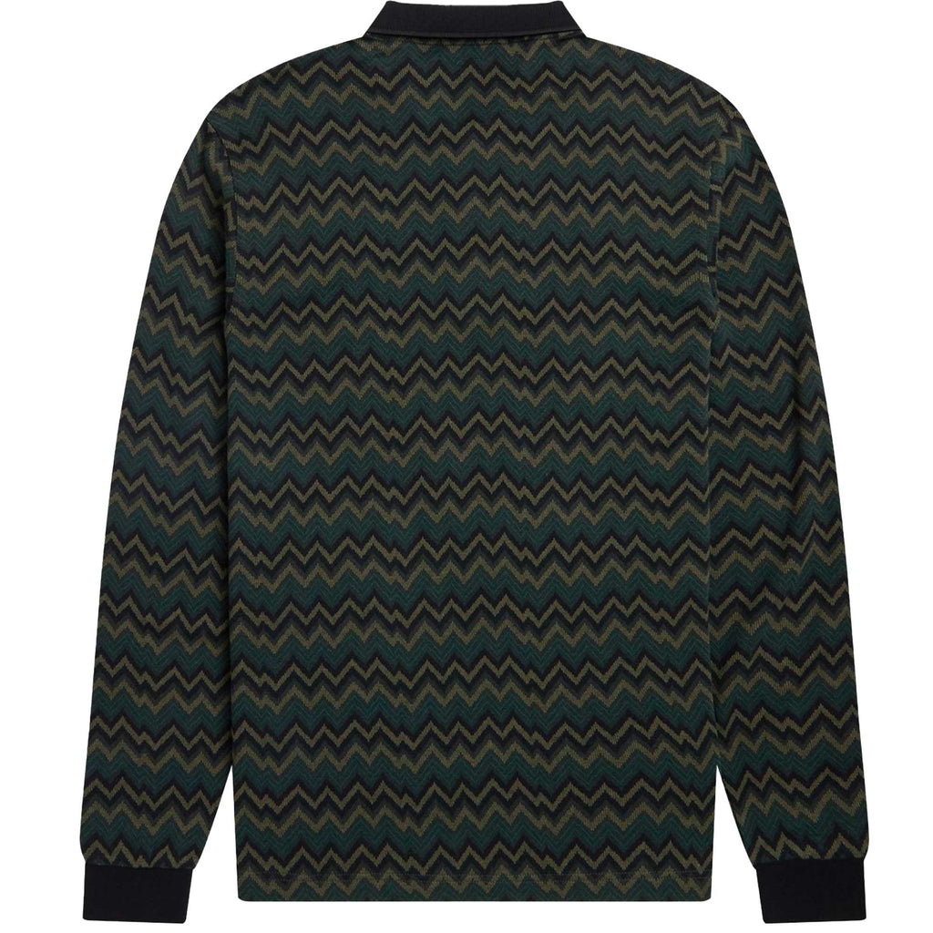 Fred Perry M4 Jacquard Polo Shirt - Night Green