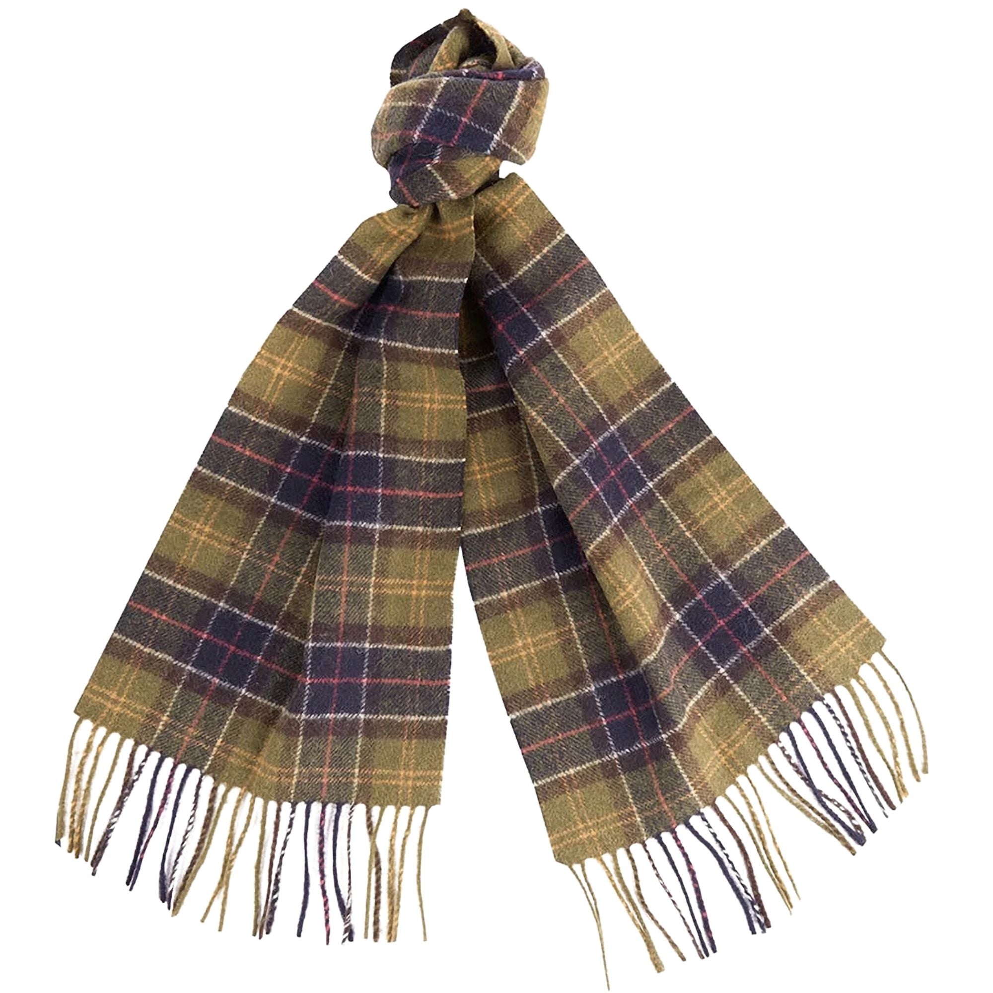 Barbour Tartan Lambswool Scarf - Green