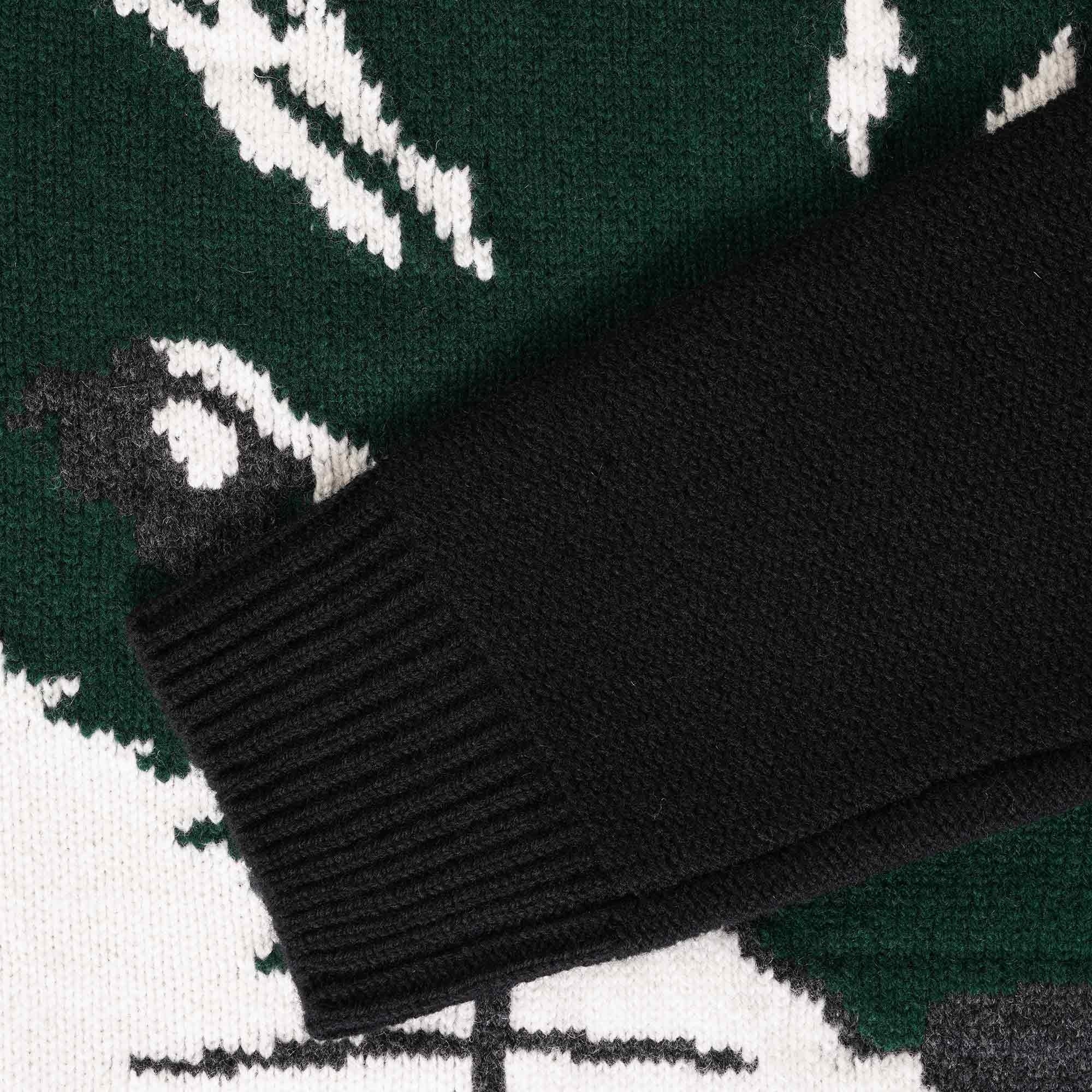 Maison Kitsune Oversize Fox Head Jacquard Pullover - Black