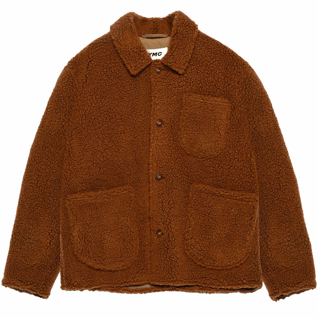 YMC Labour Chore Faux Fur Jacket - Rust