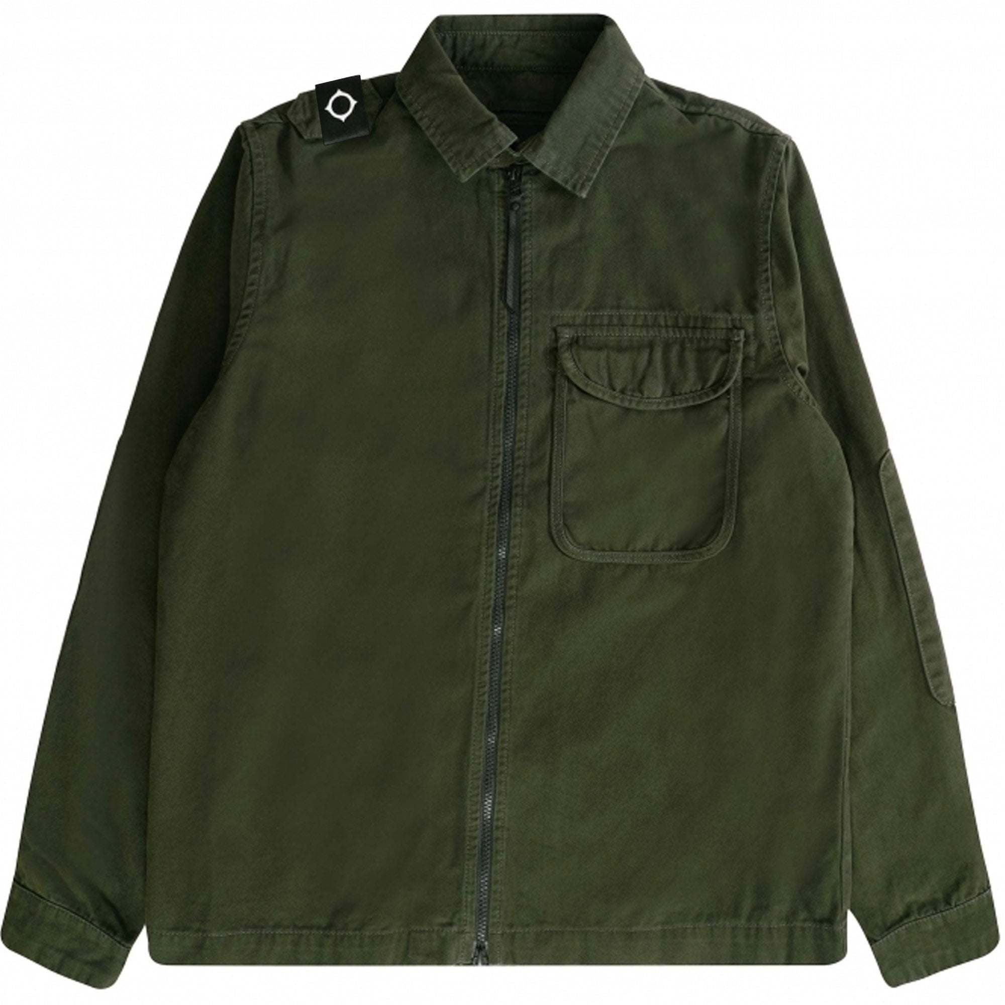 Ma Strum Zip Front Overshirt - Oil Slick