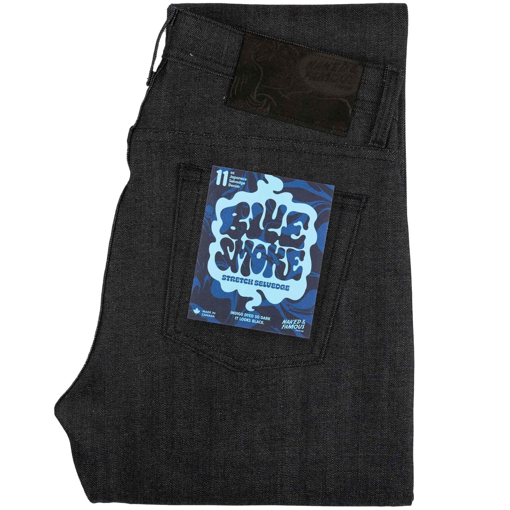 Naked and Famous Denim Super Guy Blue Smoke Stretch Selvedge - Indigo