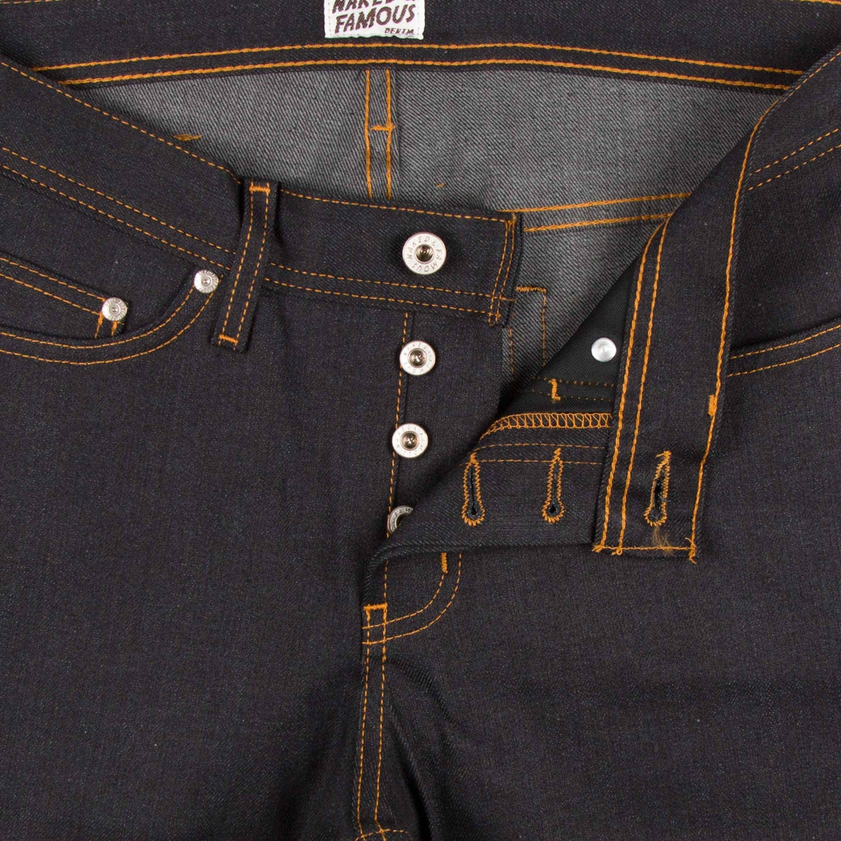Naked and Famous Denim Weird Guy Deep Indigo Stretch Selvedge - Indigo
