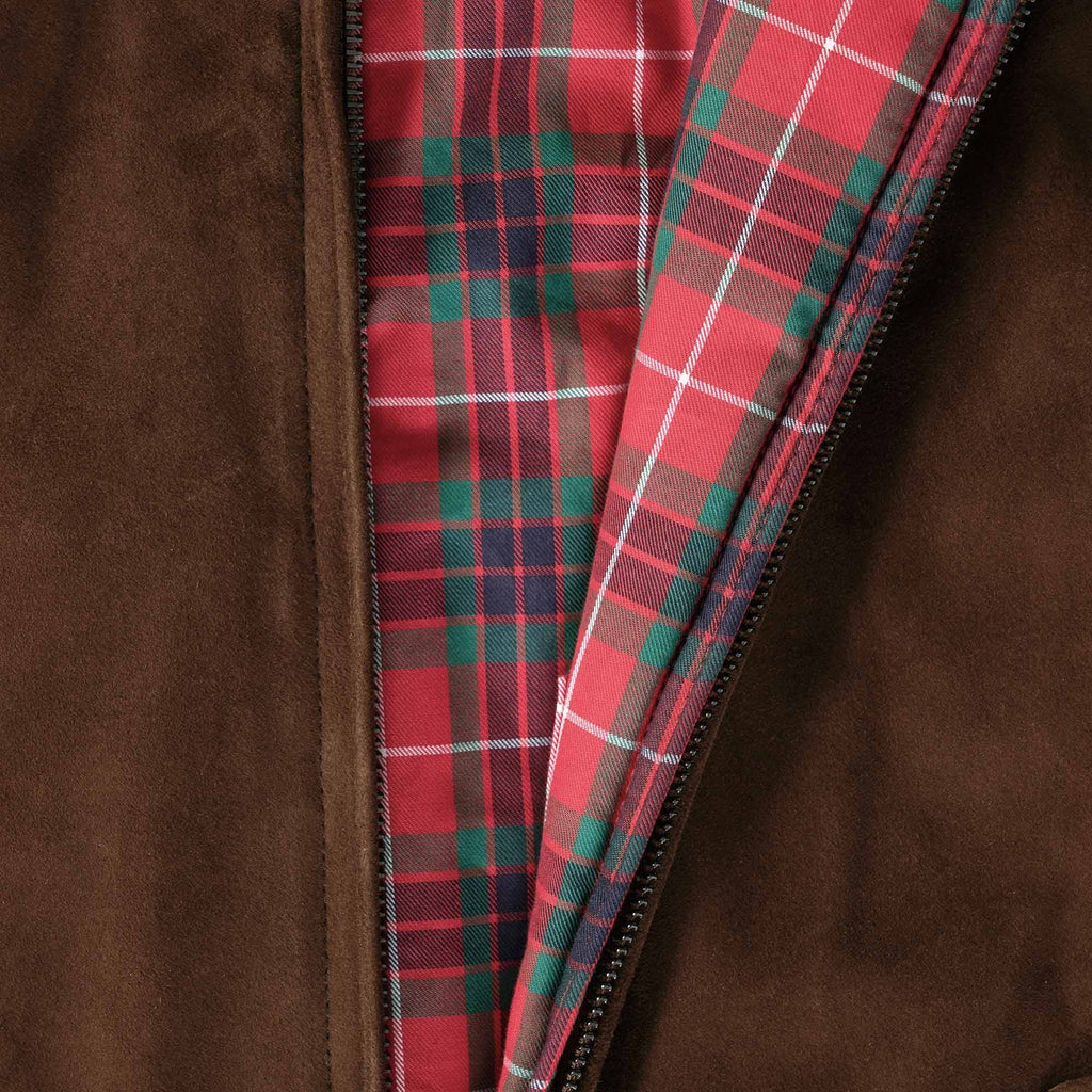 Baracuta G9 Suede Harrington Jacket - Chocolate