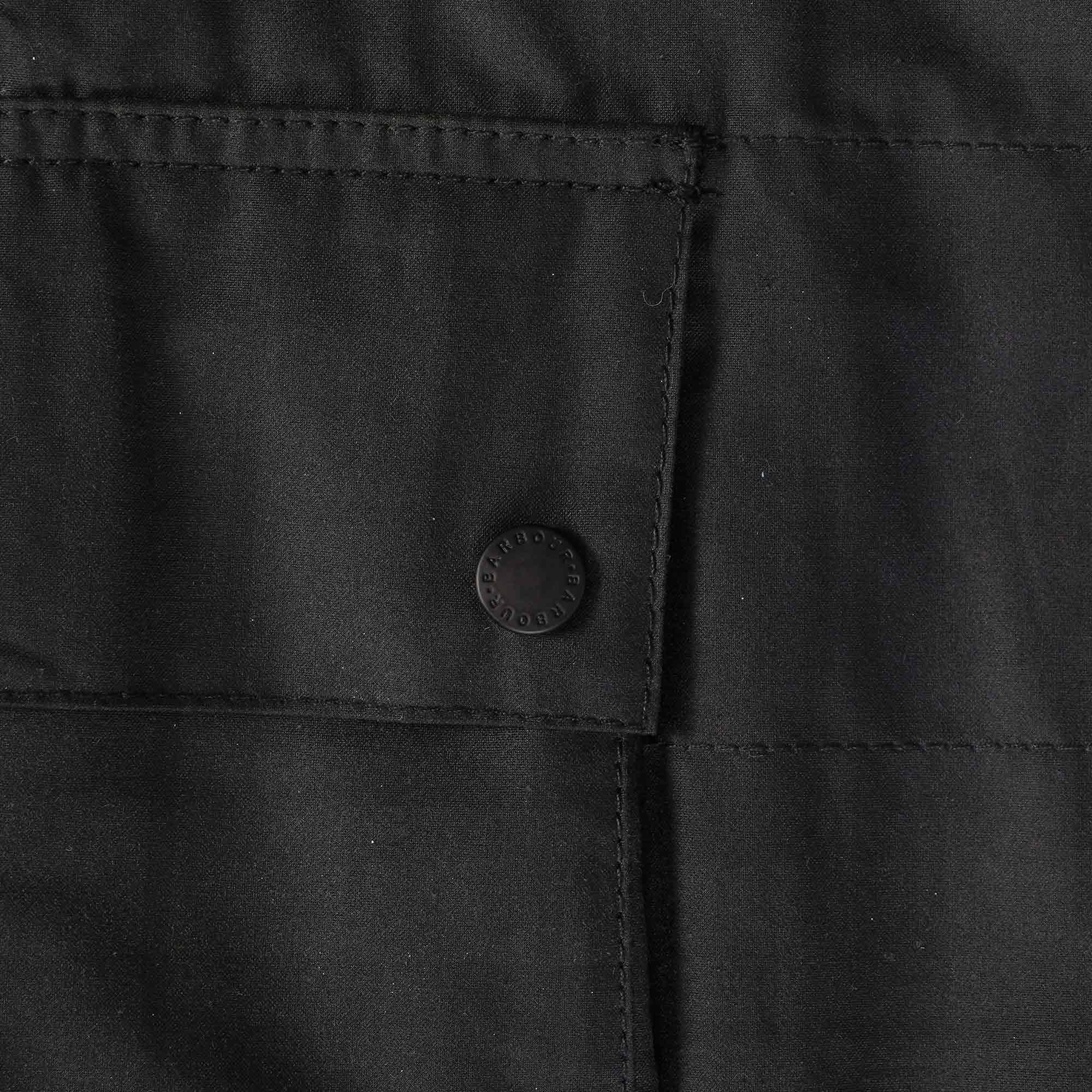 Barbour Slim Line Blackwatch Overhead Wax Jacket - Black