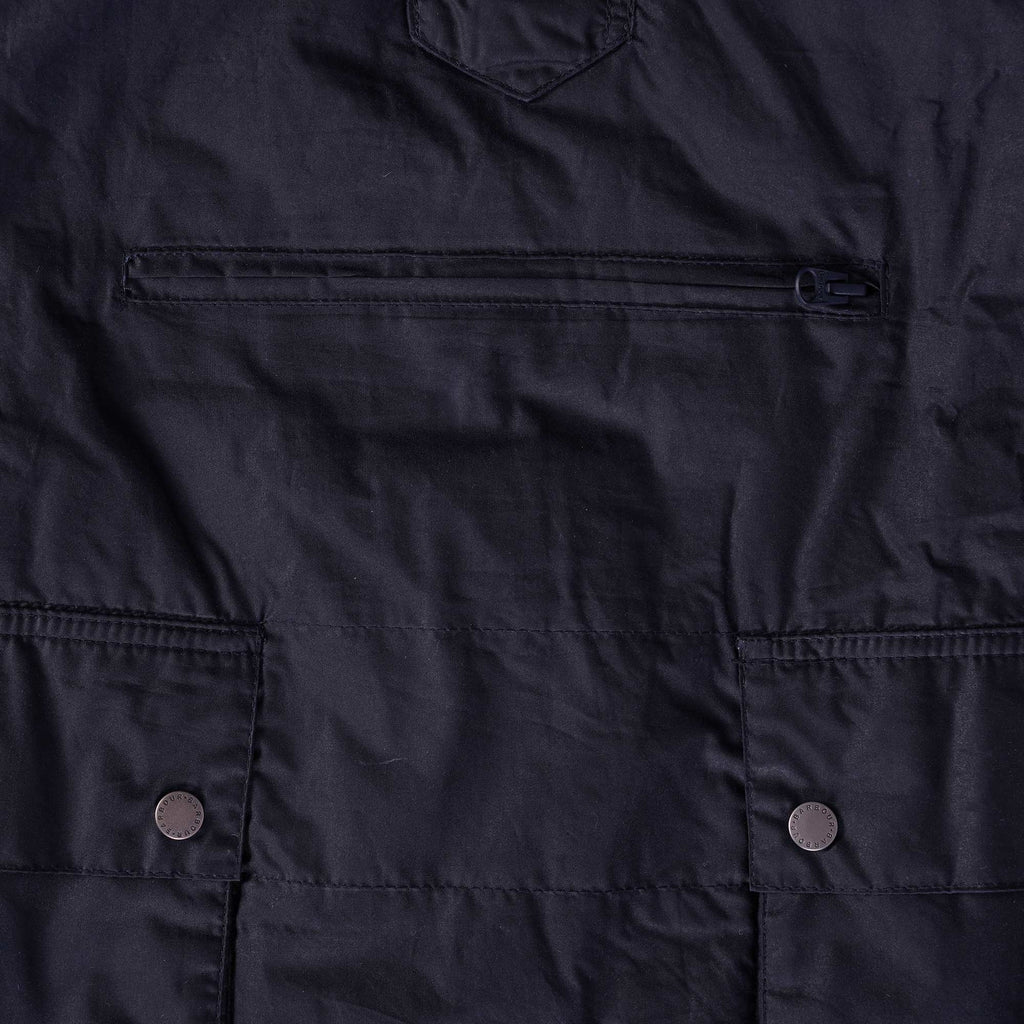 Barbour Slim Line Nagoya Overhead Wax Jacket - Navy