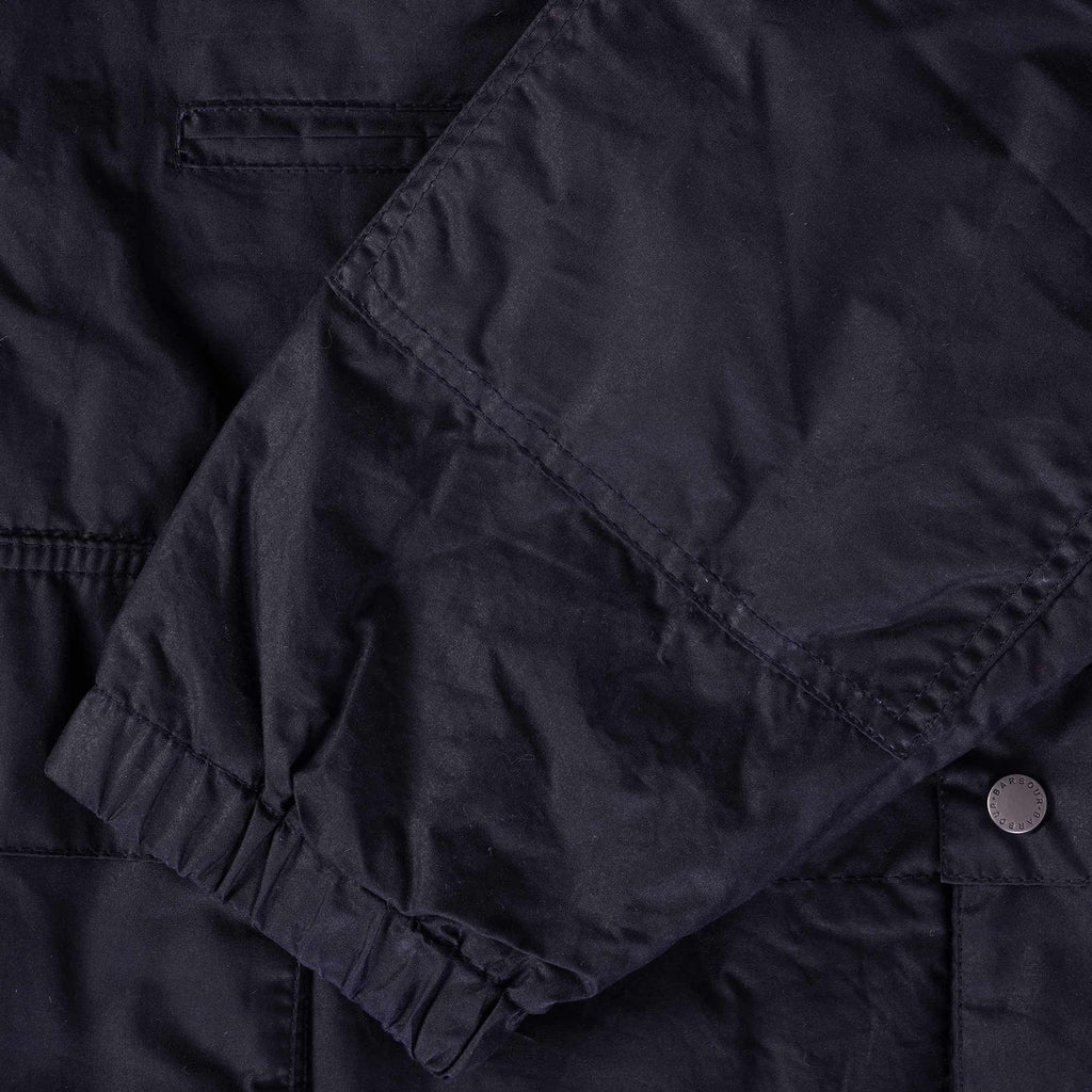 Barbour Slim Line Nagoya Overhead Wax Jacket - Navy