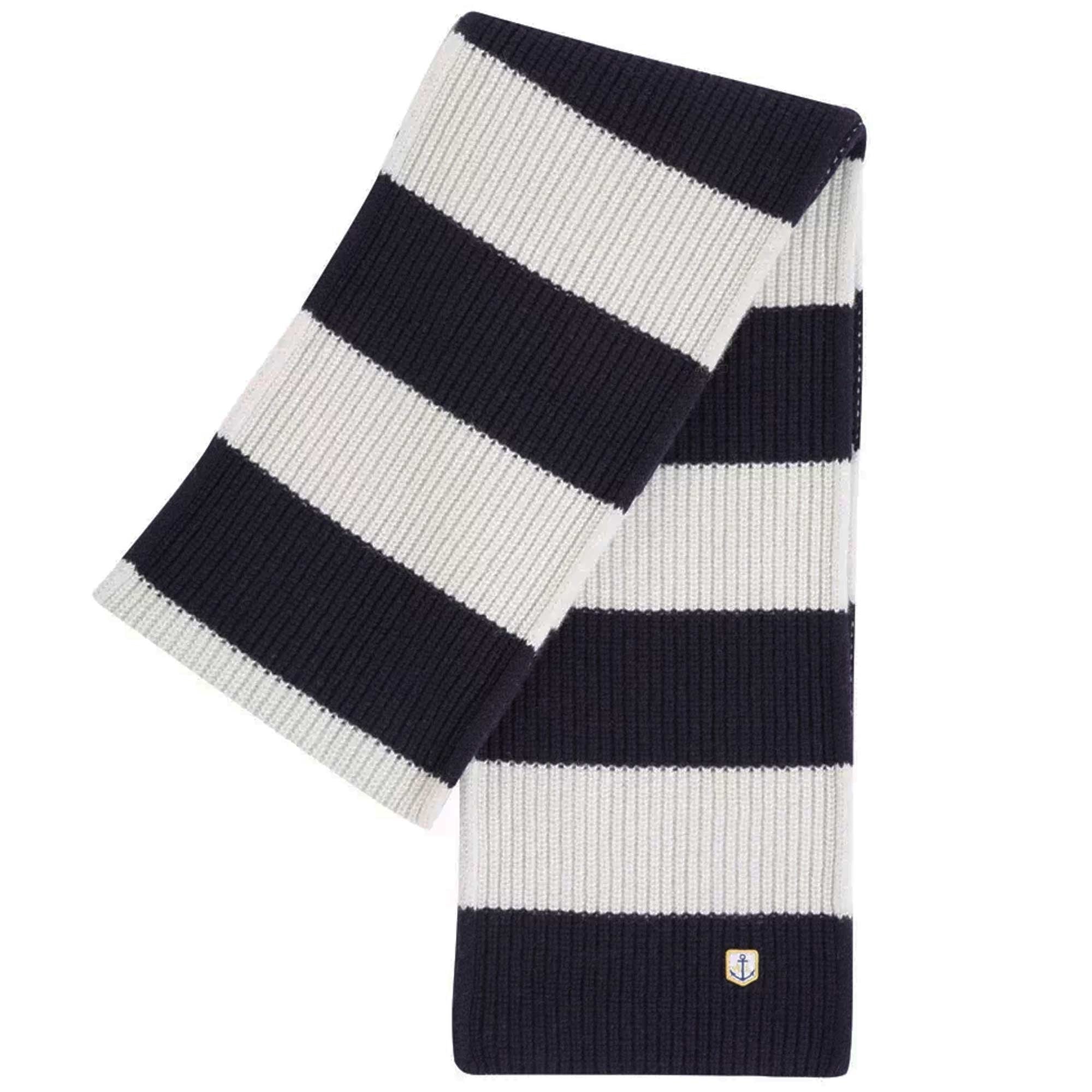 Armor Lux Heritage Striped Scarf - Navy