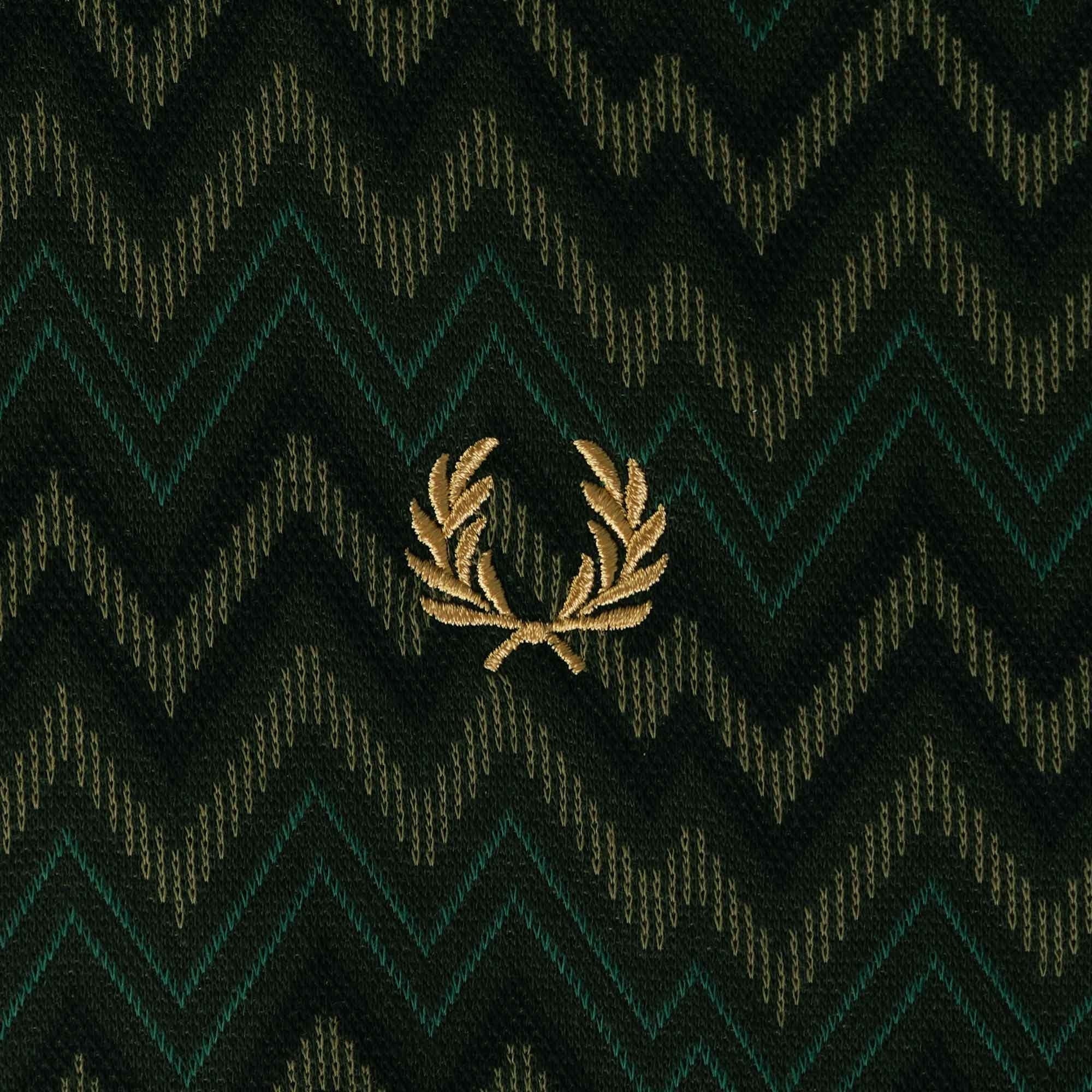 Fred Perry Jacquard T-Shirt - Night Green