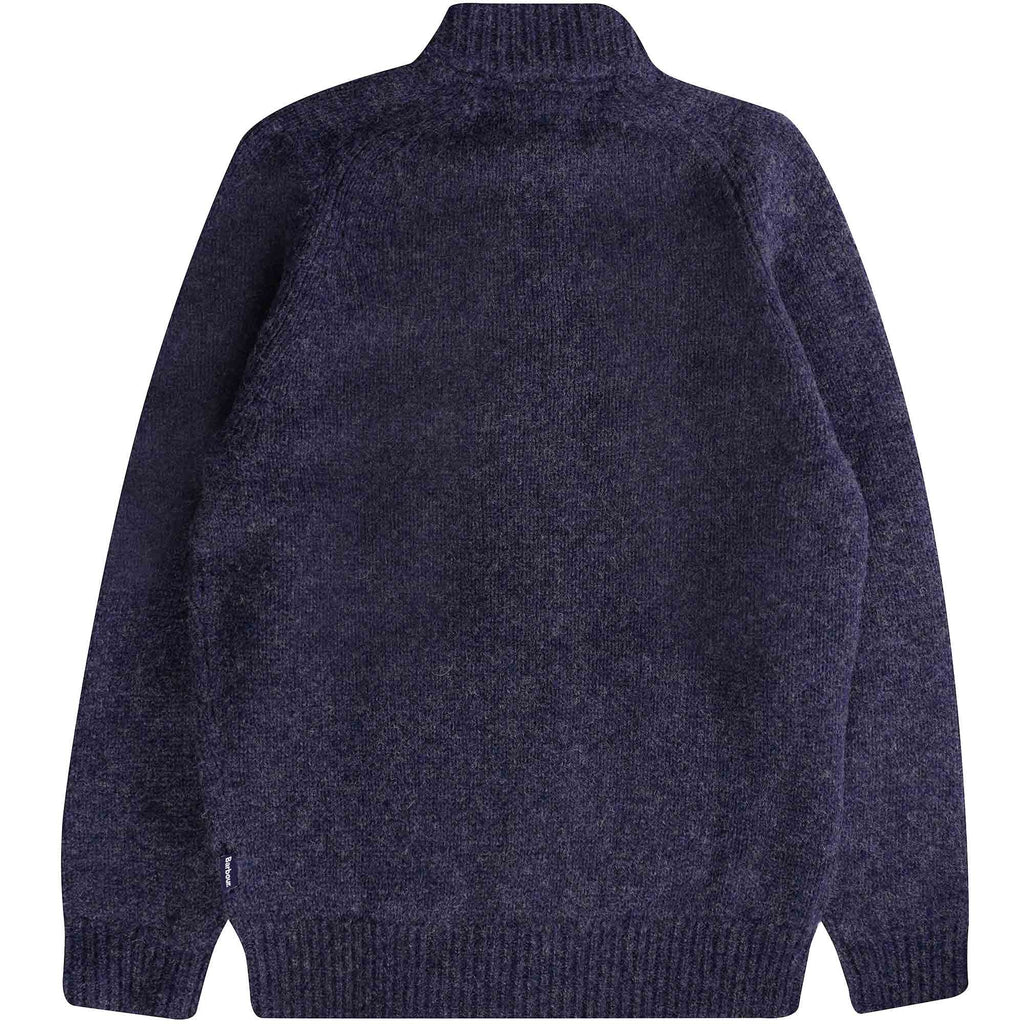 Barbour Calder Knitted Zip Thru - Navy
