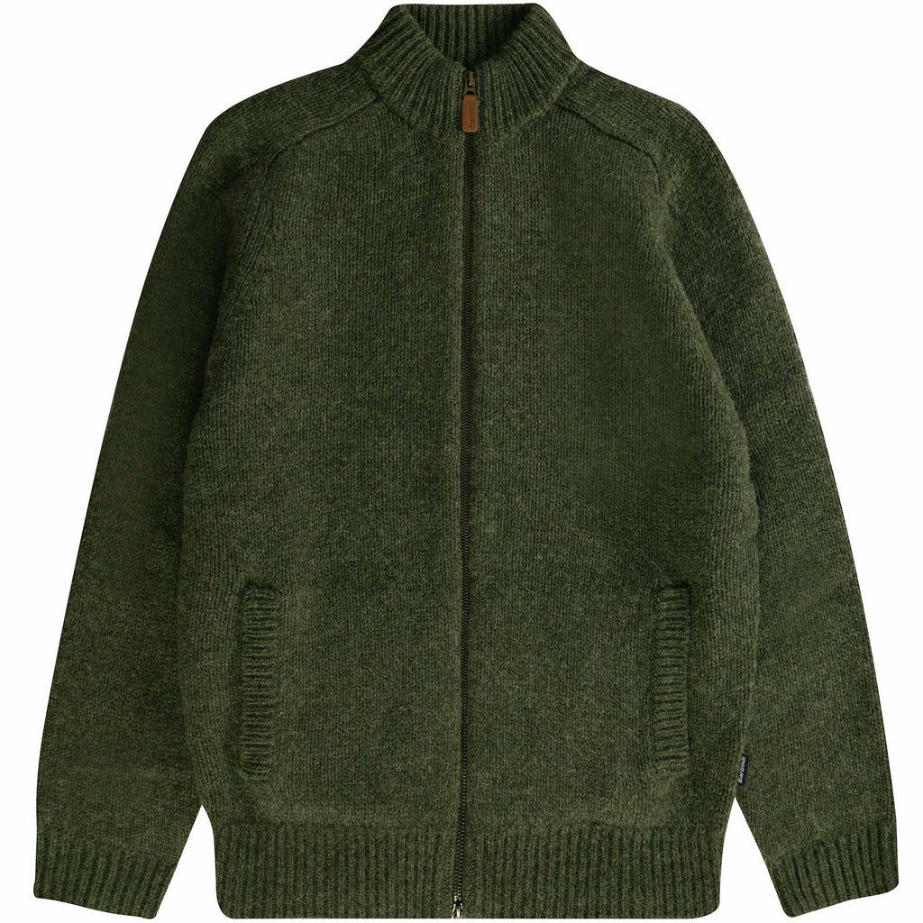 Barbour Calder Knitted Zip Thru - Olive