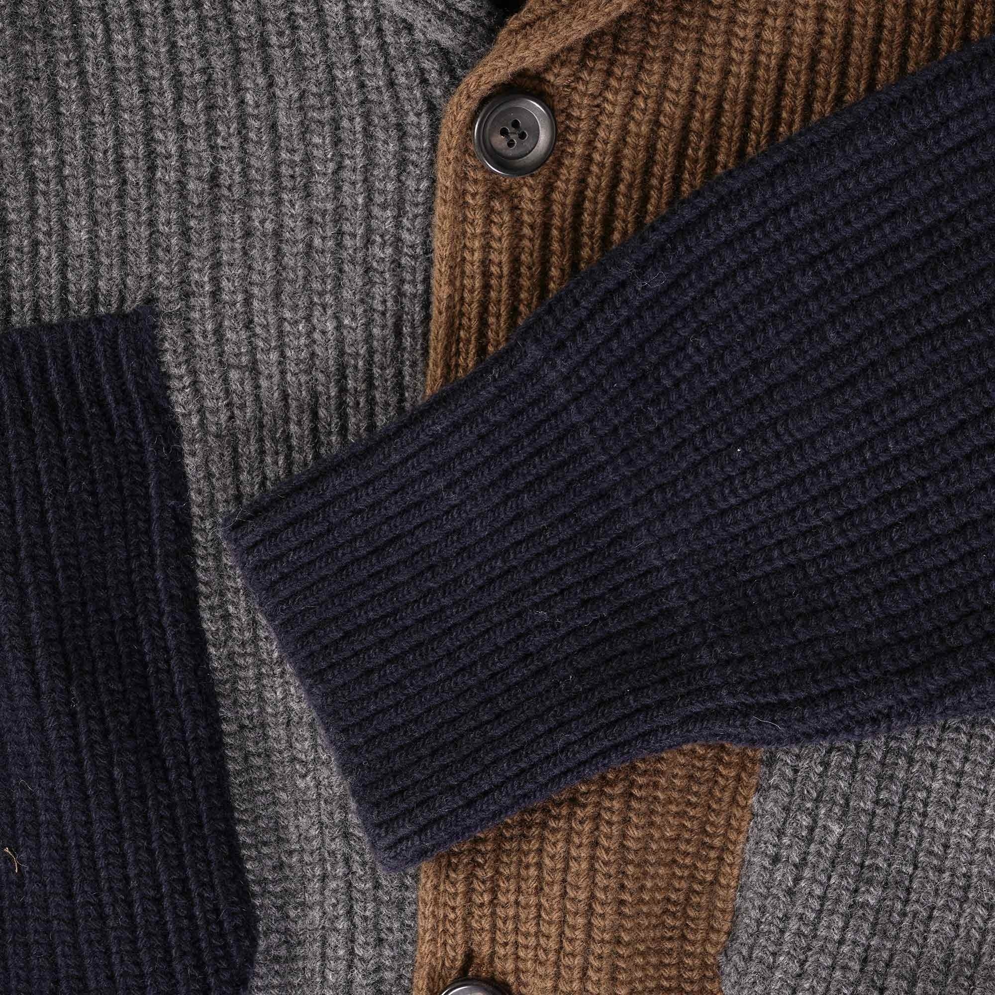 Oliver Spencer Orkney Cardigan - Brown/Navy/Grey