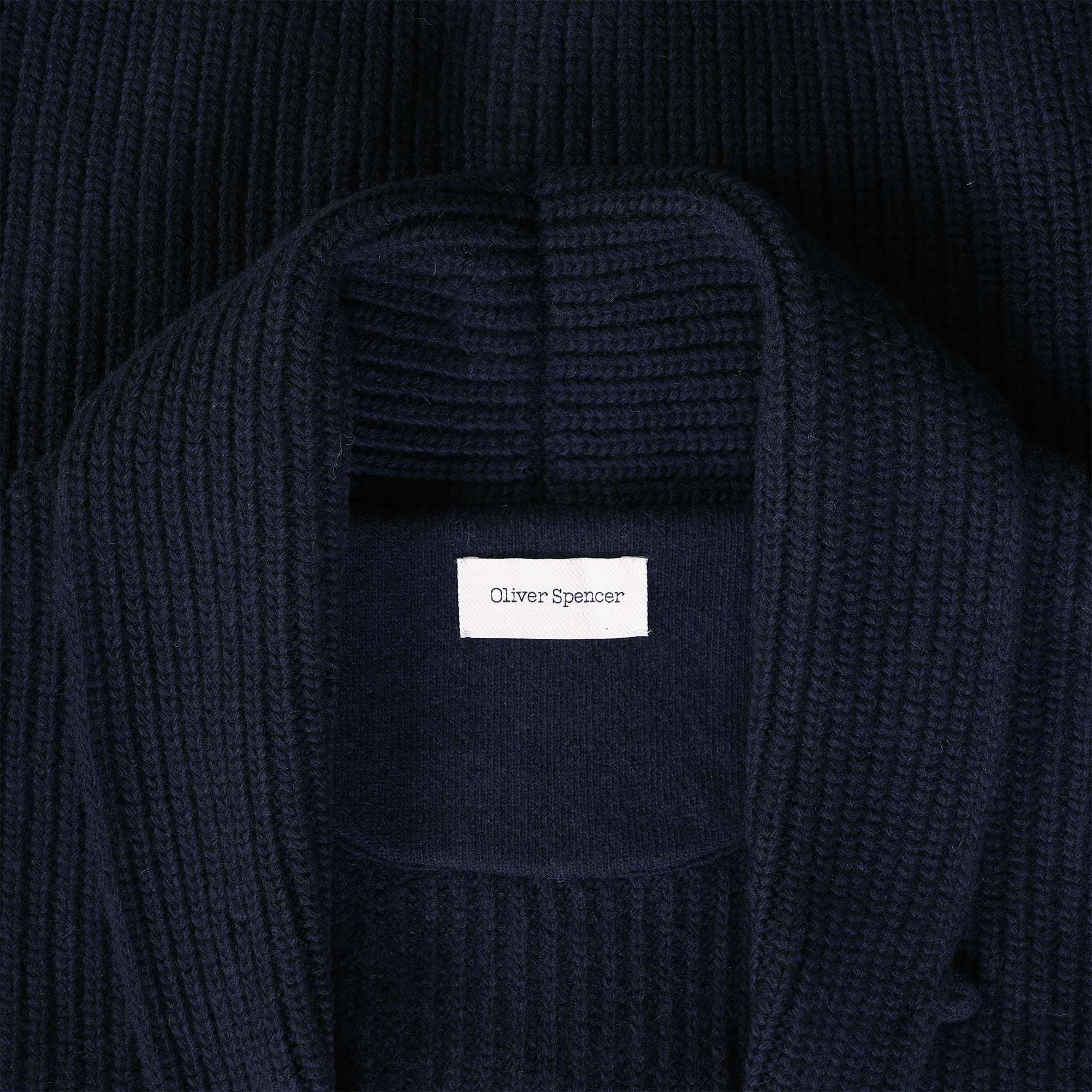 Oliver Spencer Orkney Cardigan - Tenby Navy