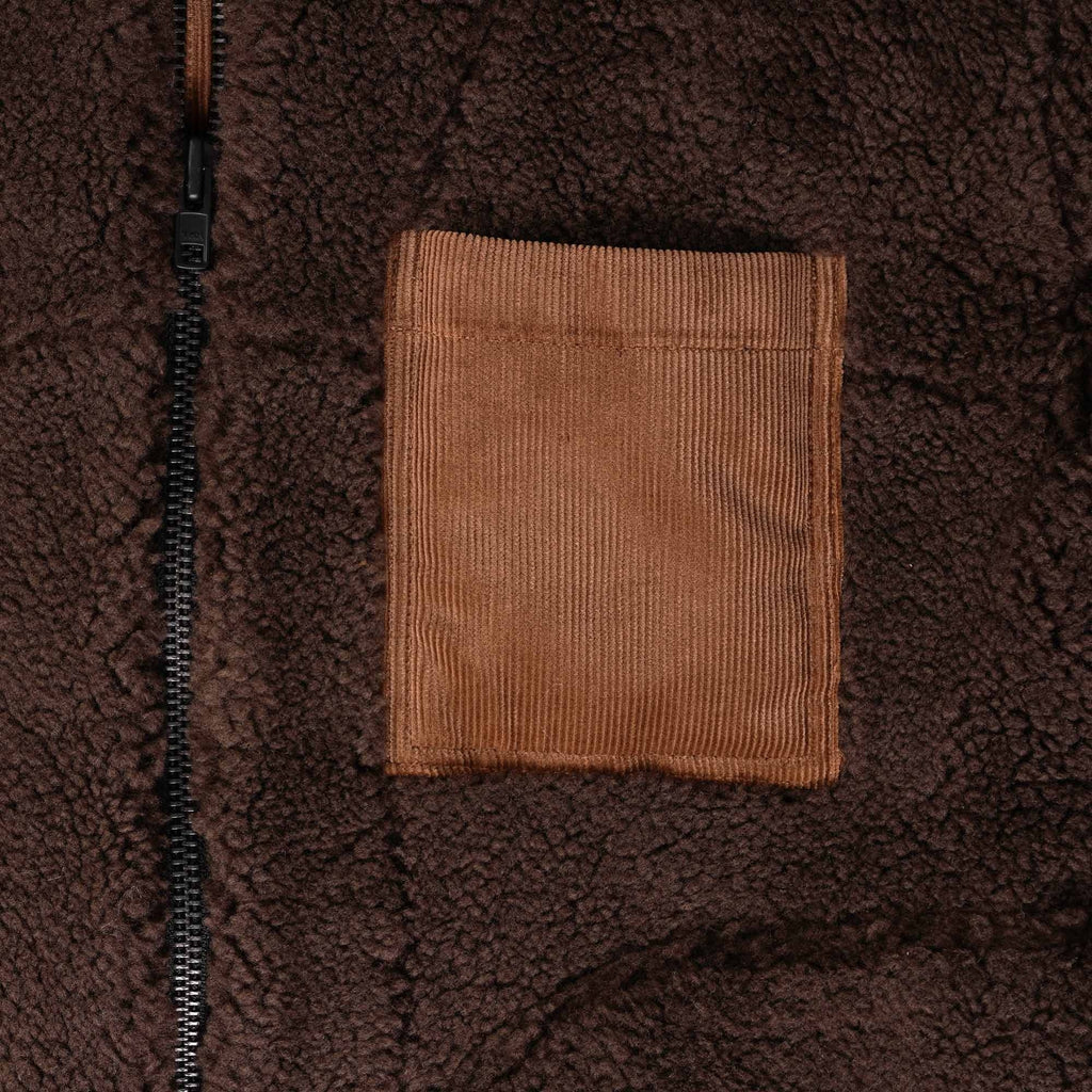 Oliver Spencer Bembridge Fleece Jacket Fairfax - Brown