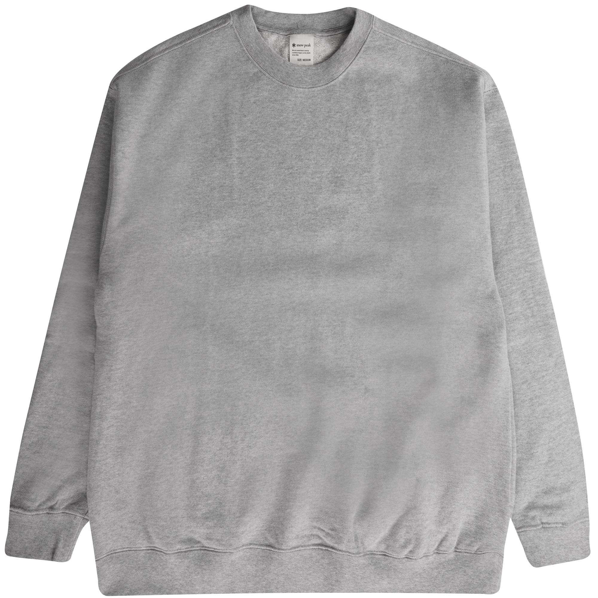 Snow Peak Recycled Cotton Crewneck Sweat Shirt - Grey