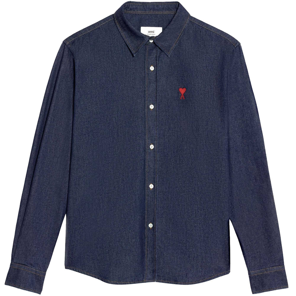 AMI De Coeur Denim Shirt - Indigo