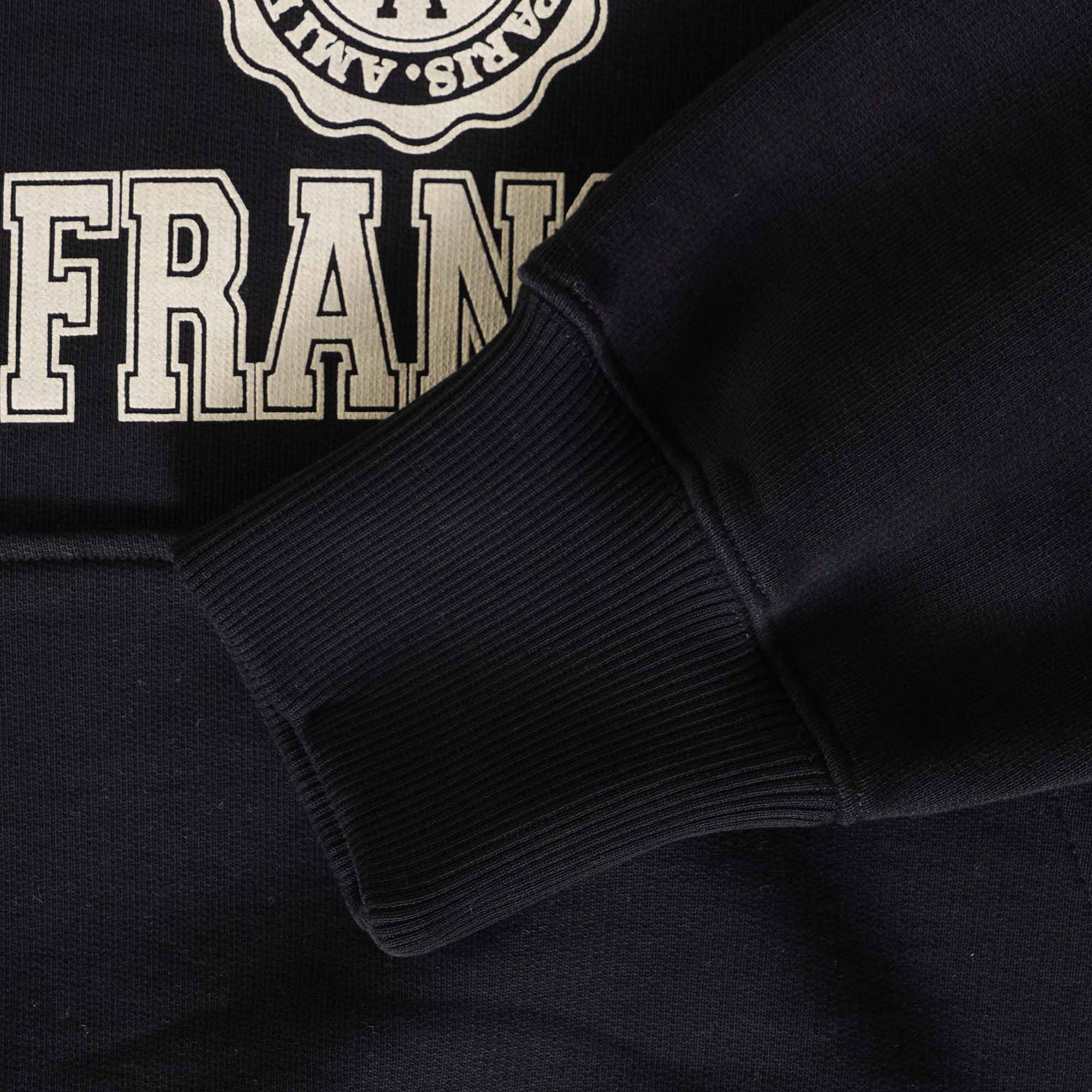 AMI Logo-Print Hoodie - Black