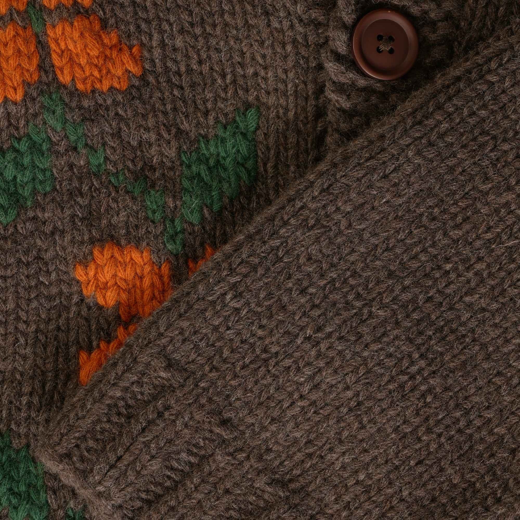 YMC Cottage Lambswool Floral Cardigan - Multi