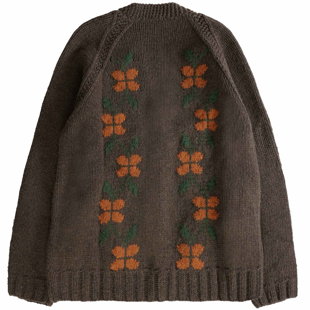 YMC Cottage Lambswool Floral Cardigan - Multi