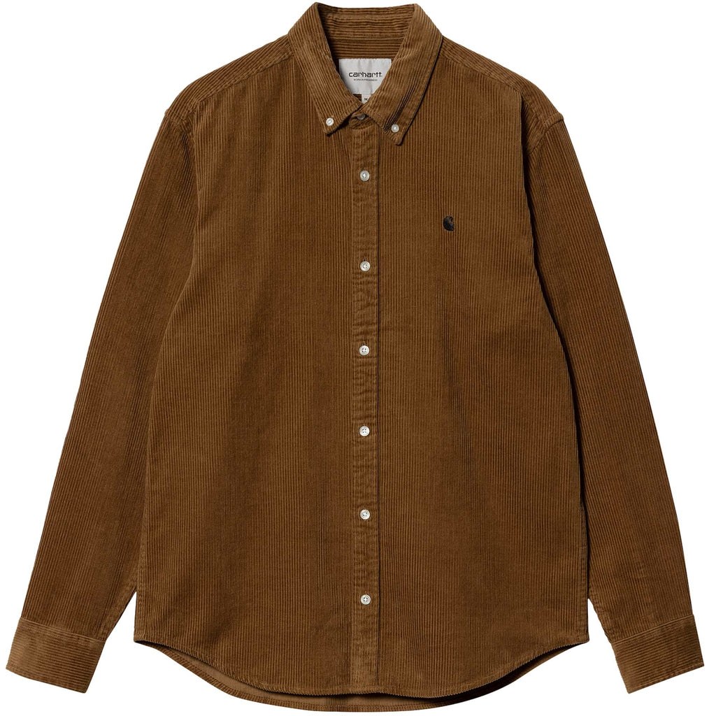 Carhartt WIP Long Sleeve Madison Cord Shirt - Hamilton Brown