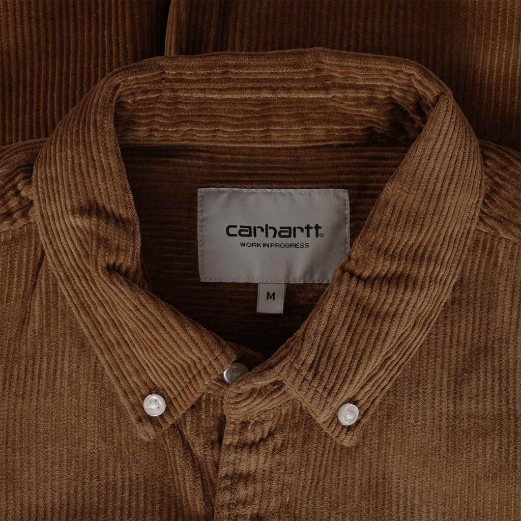 Carhartt WIP Long Sleeve Madison Cord Shirt - Hamilton Brown