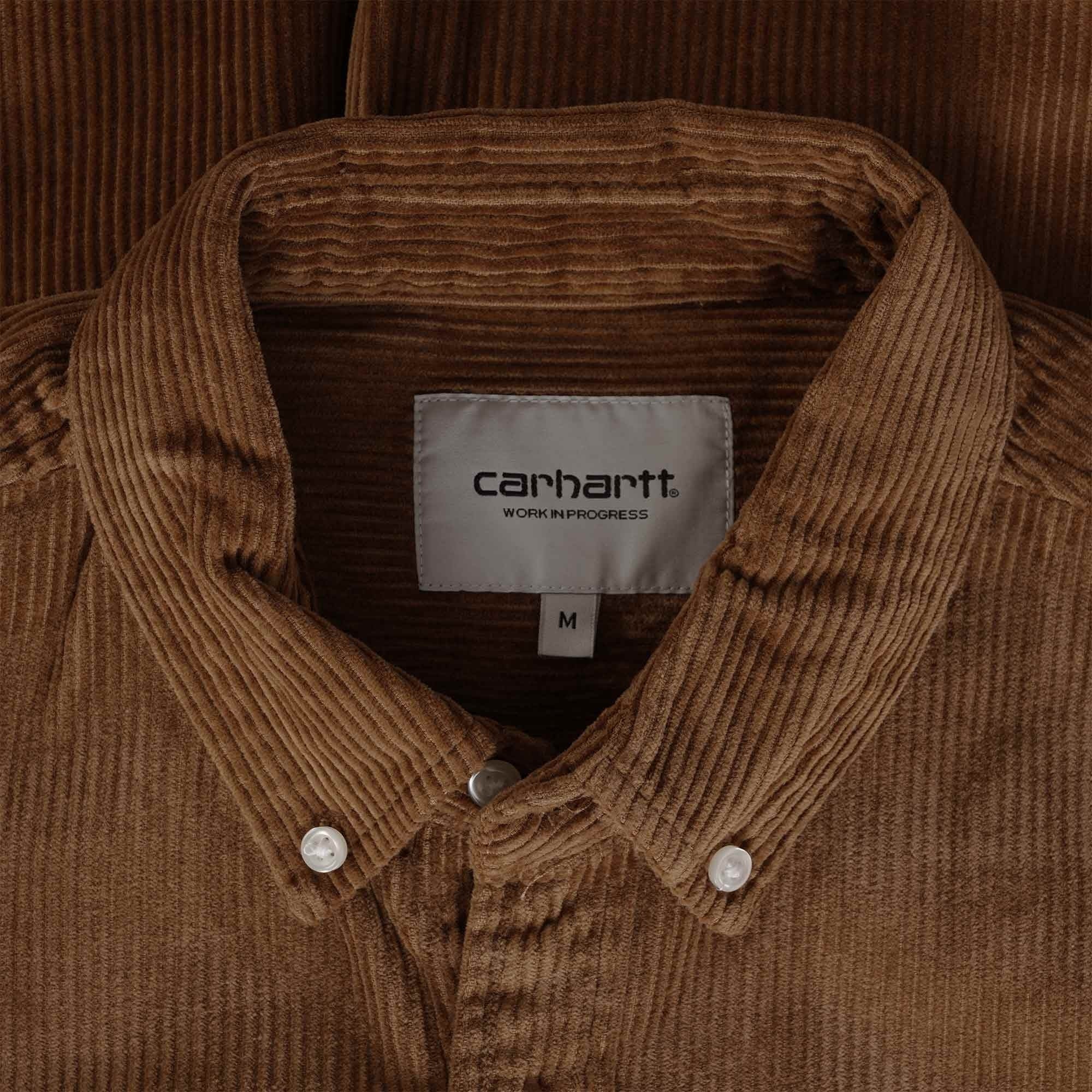 Carhartt WIP Long Sleeve Madison Cord Shirt - Hamilton Brown