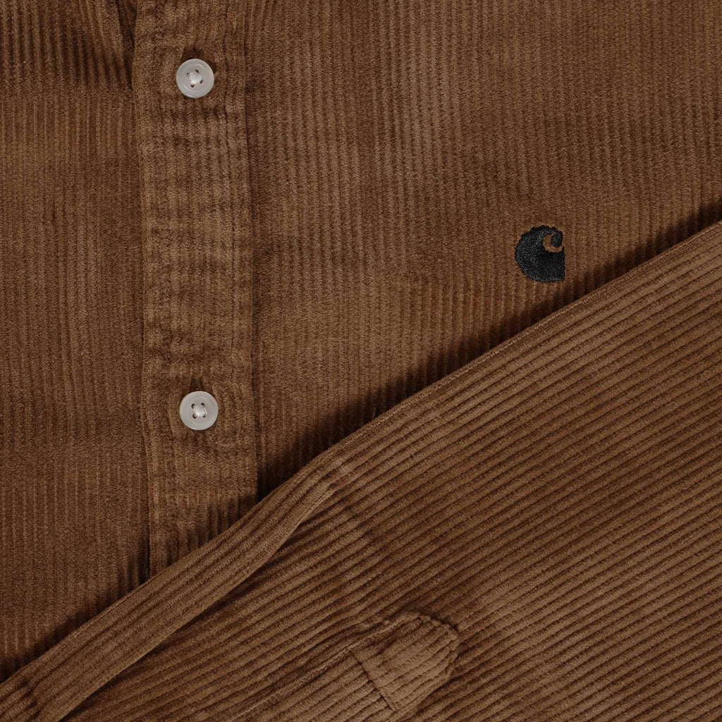 Carhartt WIP Long Sleeve Madison Cord Shirt - Hamilton Brown