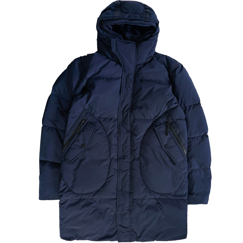 Ma Strum Long Down Coat - Ink Navy