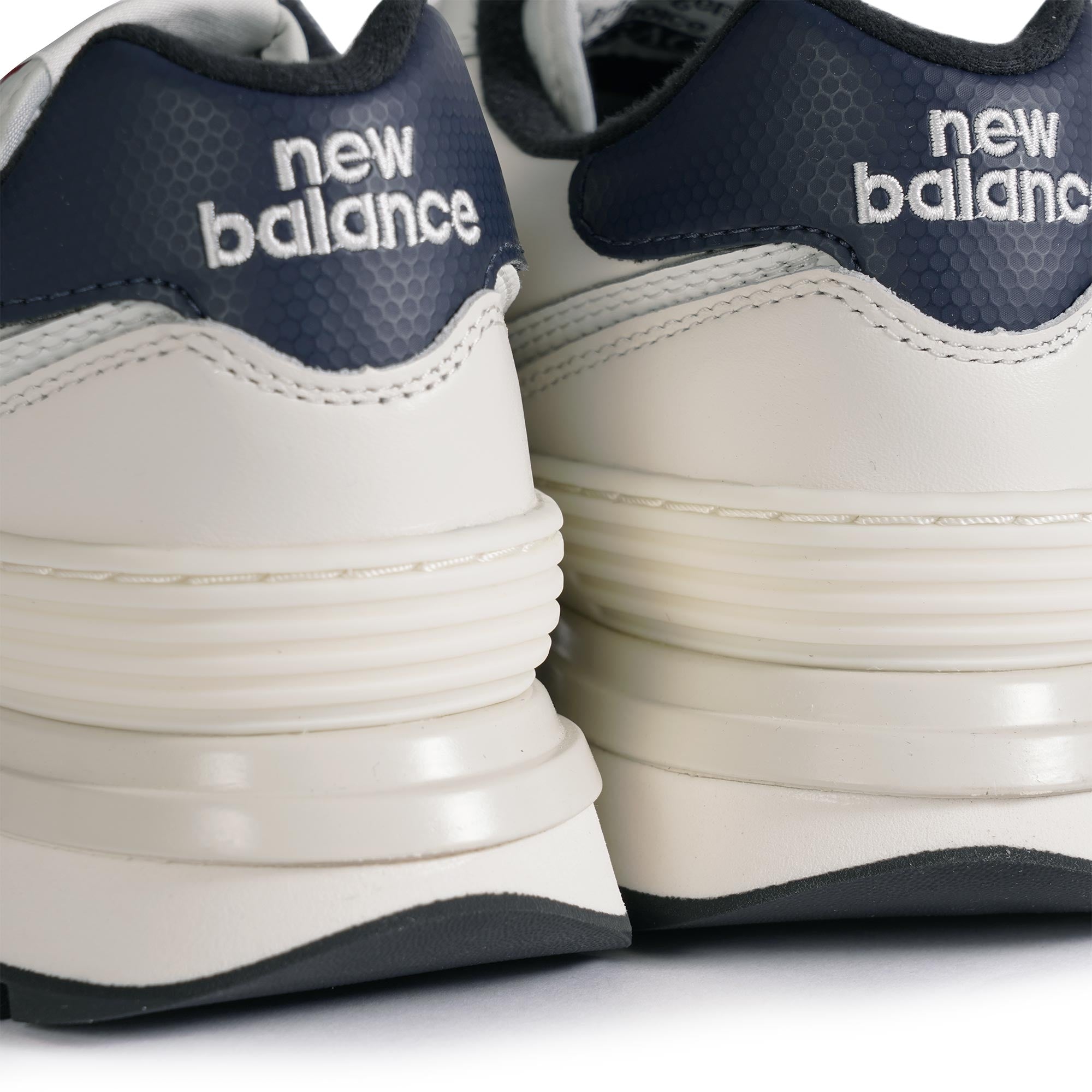 New Balance 574 Leather - White/Navy