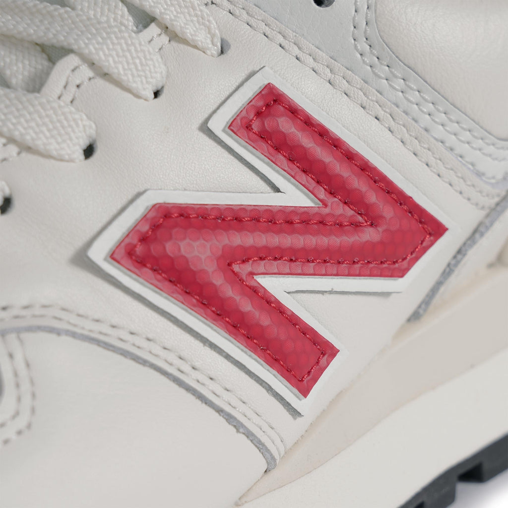 New Balance 574 Leather - White/Red