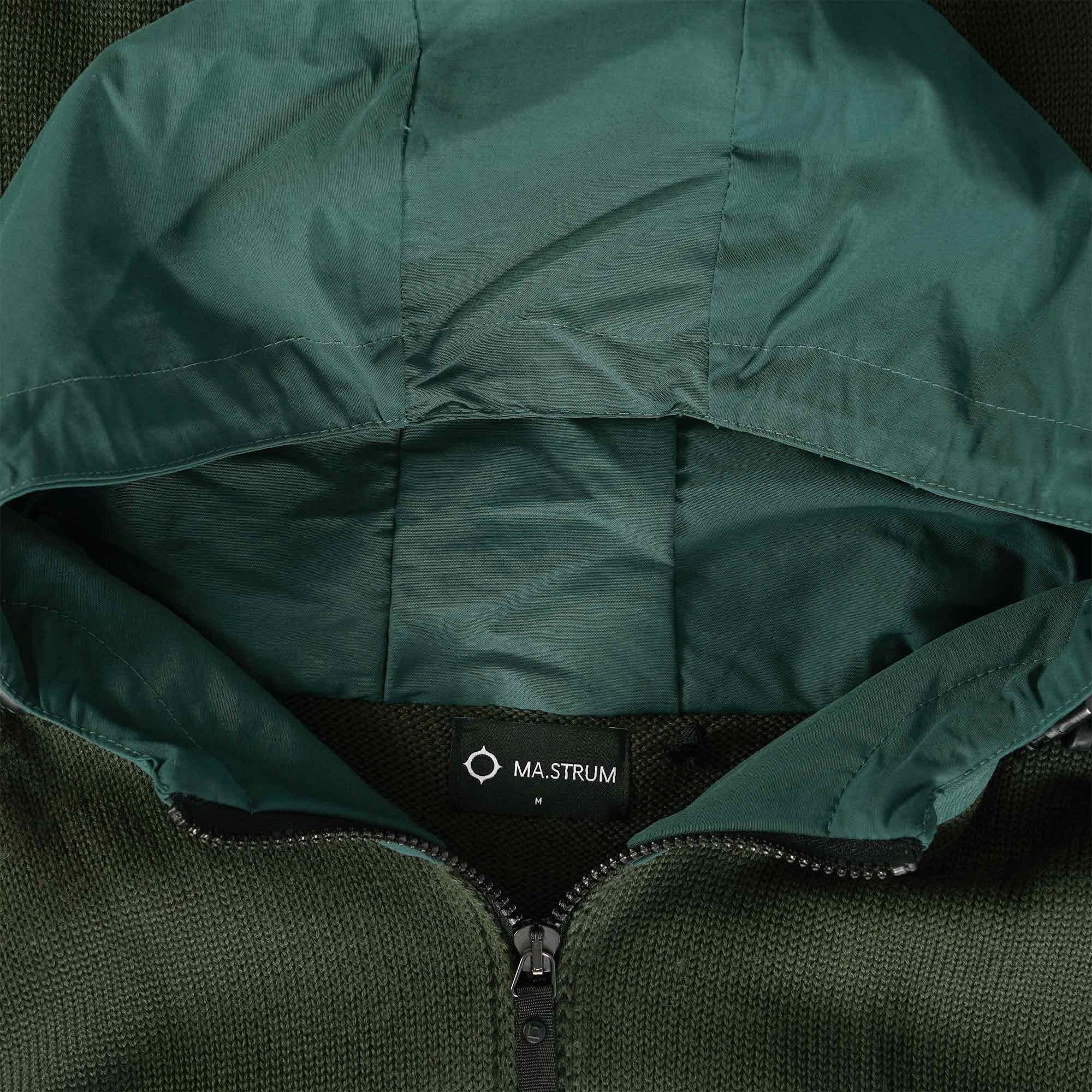 Ma Strum Quarter Zip Hooded Knit - Oil Slick