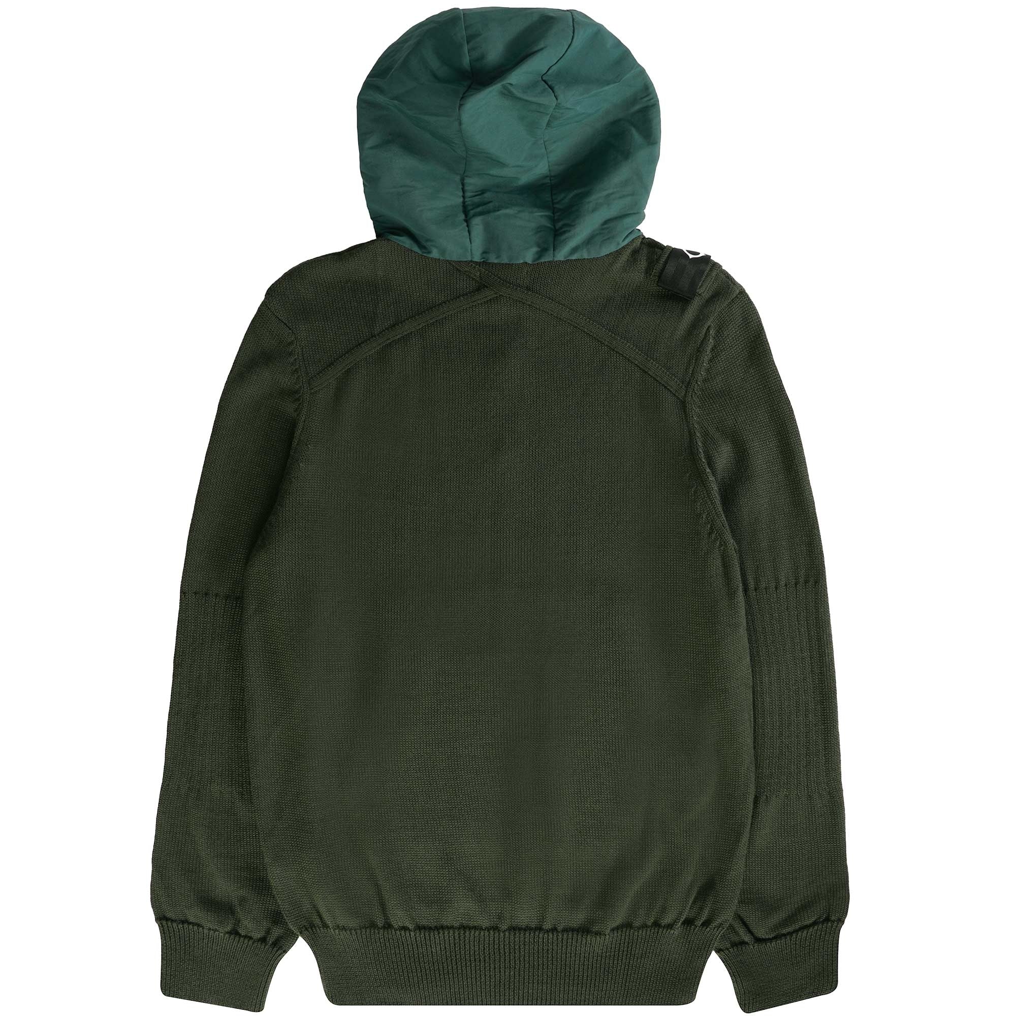 Ma Strum Quarter Zip Hooded Knit - Oil Slick