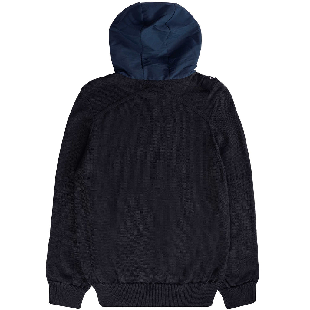 Ma Strum Quarter Zip Hooded Knit - Dark Navy