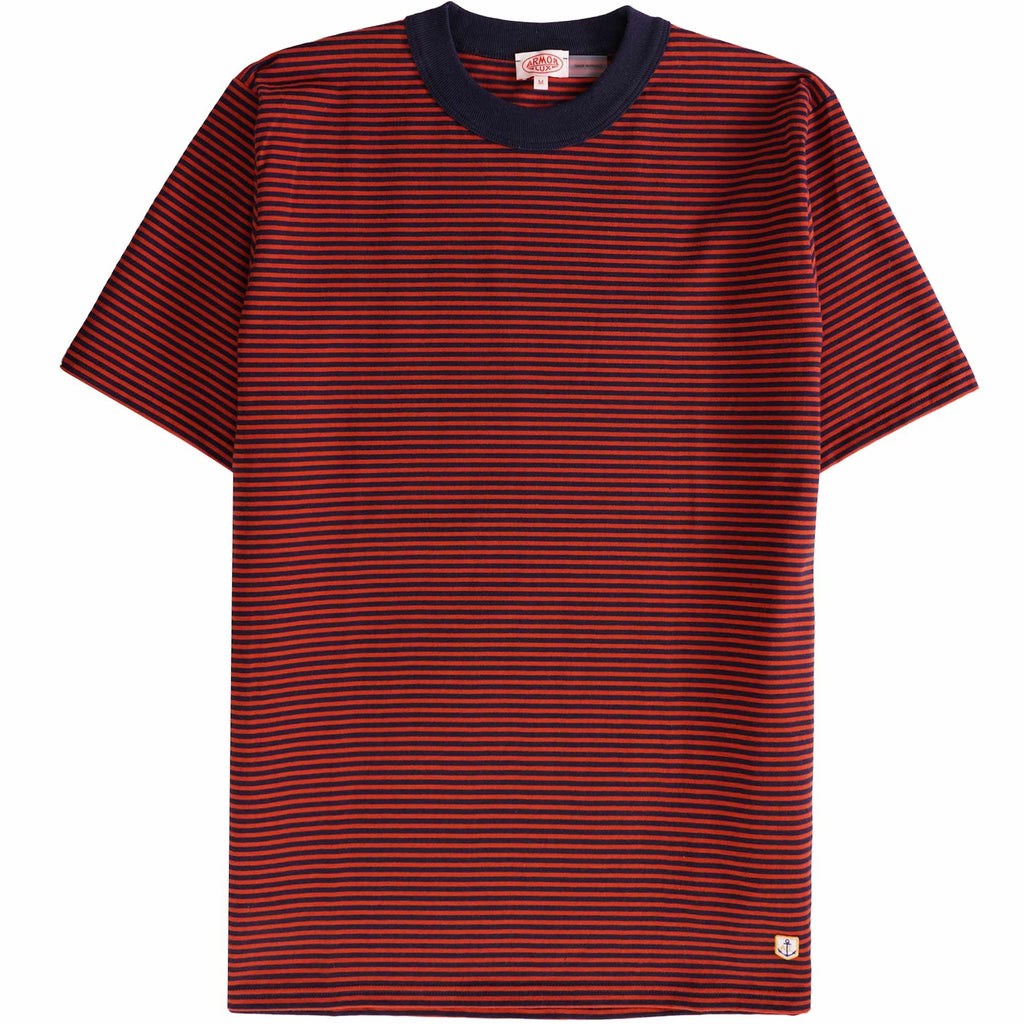 Armor Lux Heritage Striped T-Shirt - Navy/Tajine