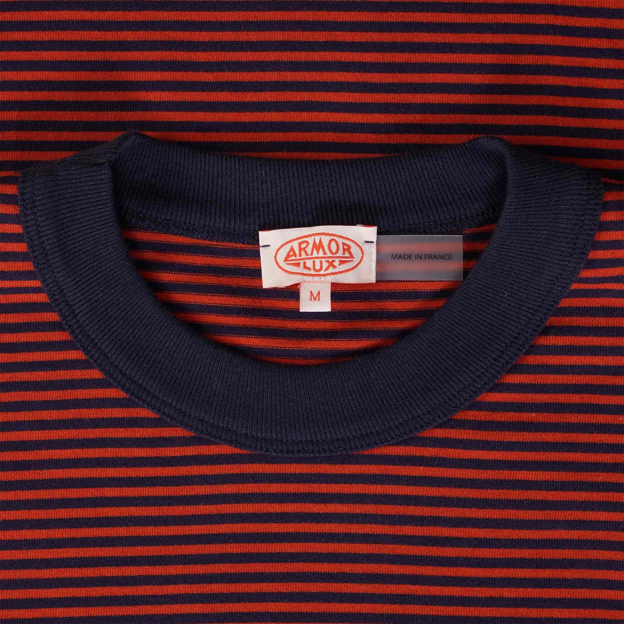 Armor Lux Heritage Striped T-Shirt - Navy/Tajine