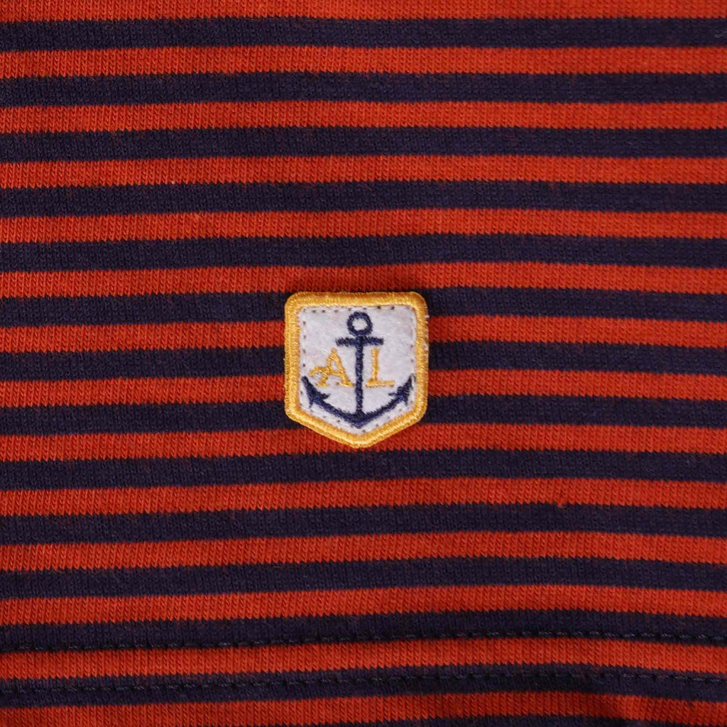 Armor Lux Heritage Striped T-Shirt - Navy/Tajine
